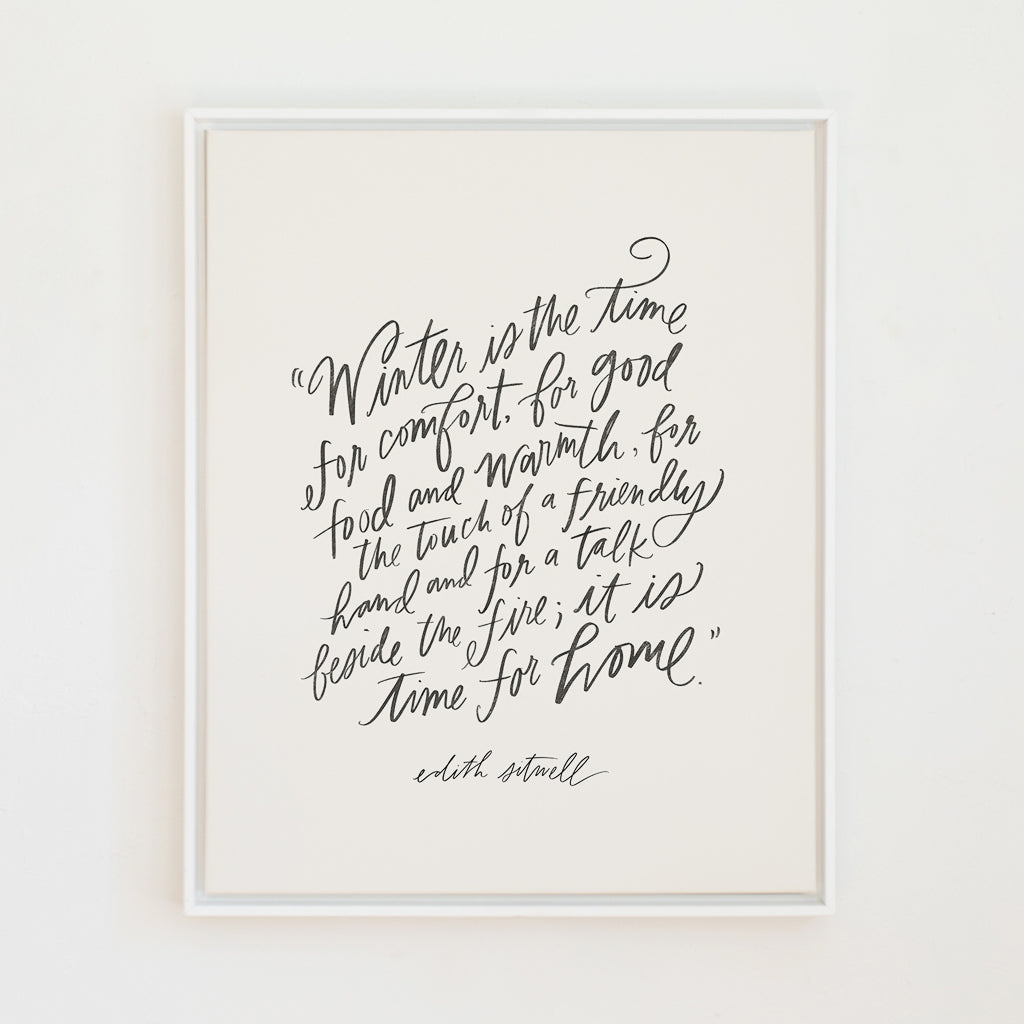 Winter is the time for Home | Canvas