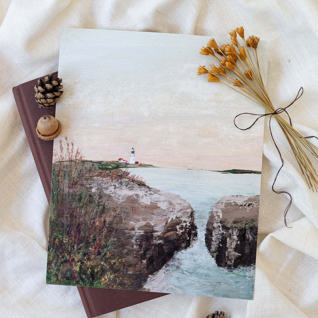 Golden Hour at the Lighthouse Canvas Wall Art