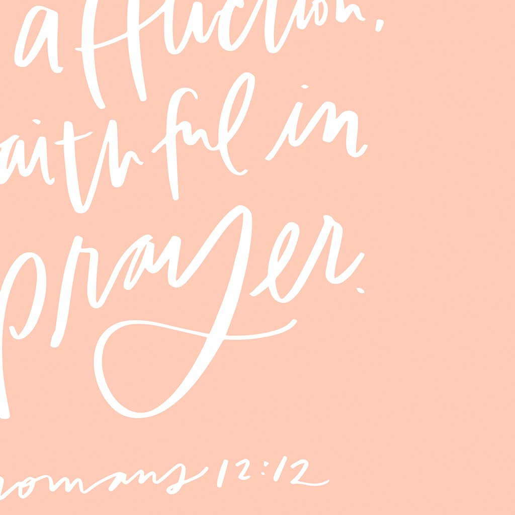 Be Joyful (Romans 12:12) | Pure White | Canvas
