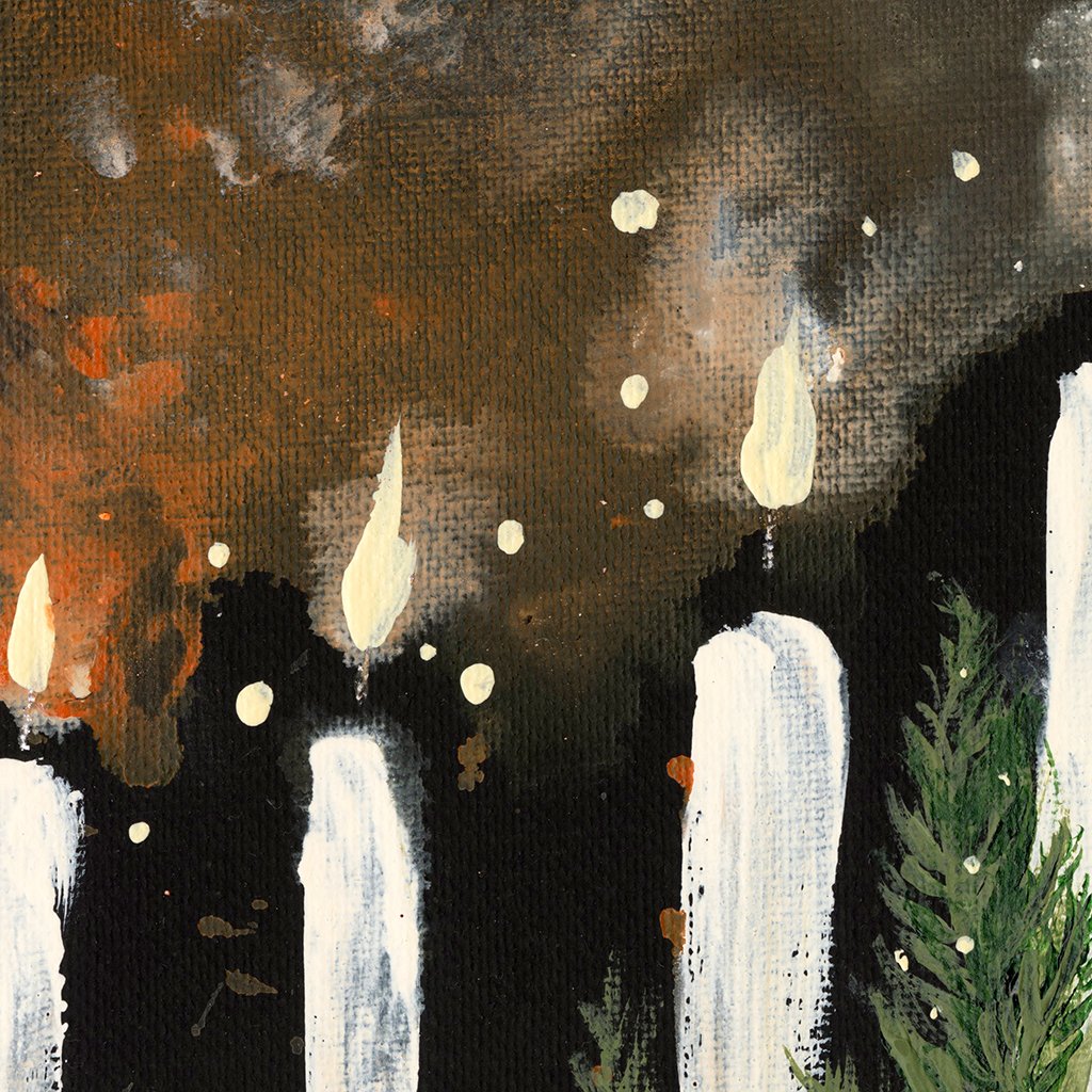 Candles Aglow Canvas Wall Art