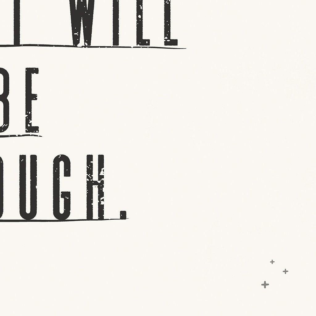 In this House Your Best is Good Enough | Alabaster | Canvas