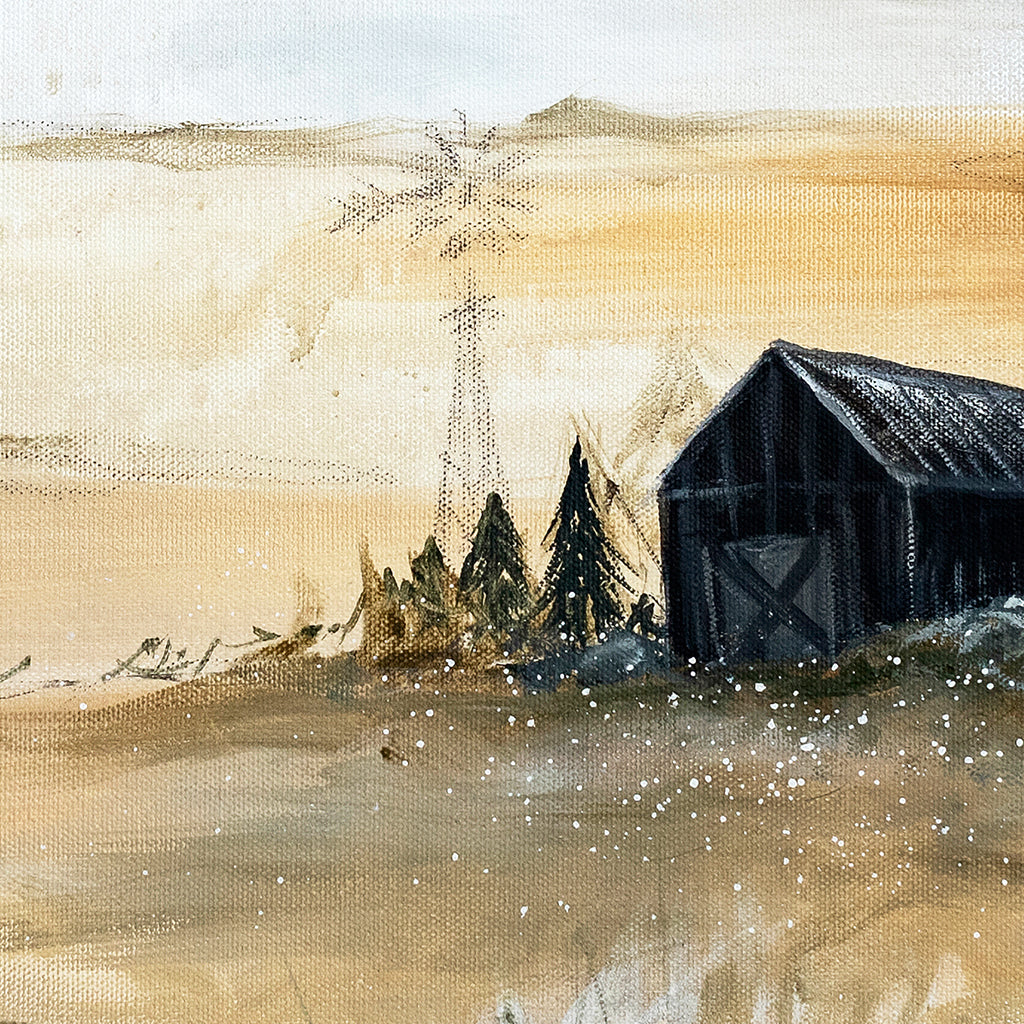 Little Black Barn Canvas Wall Art