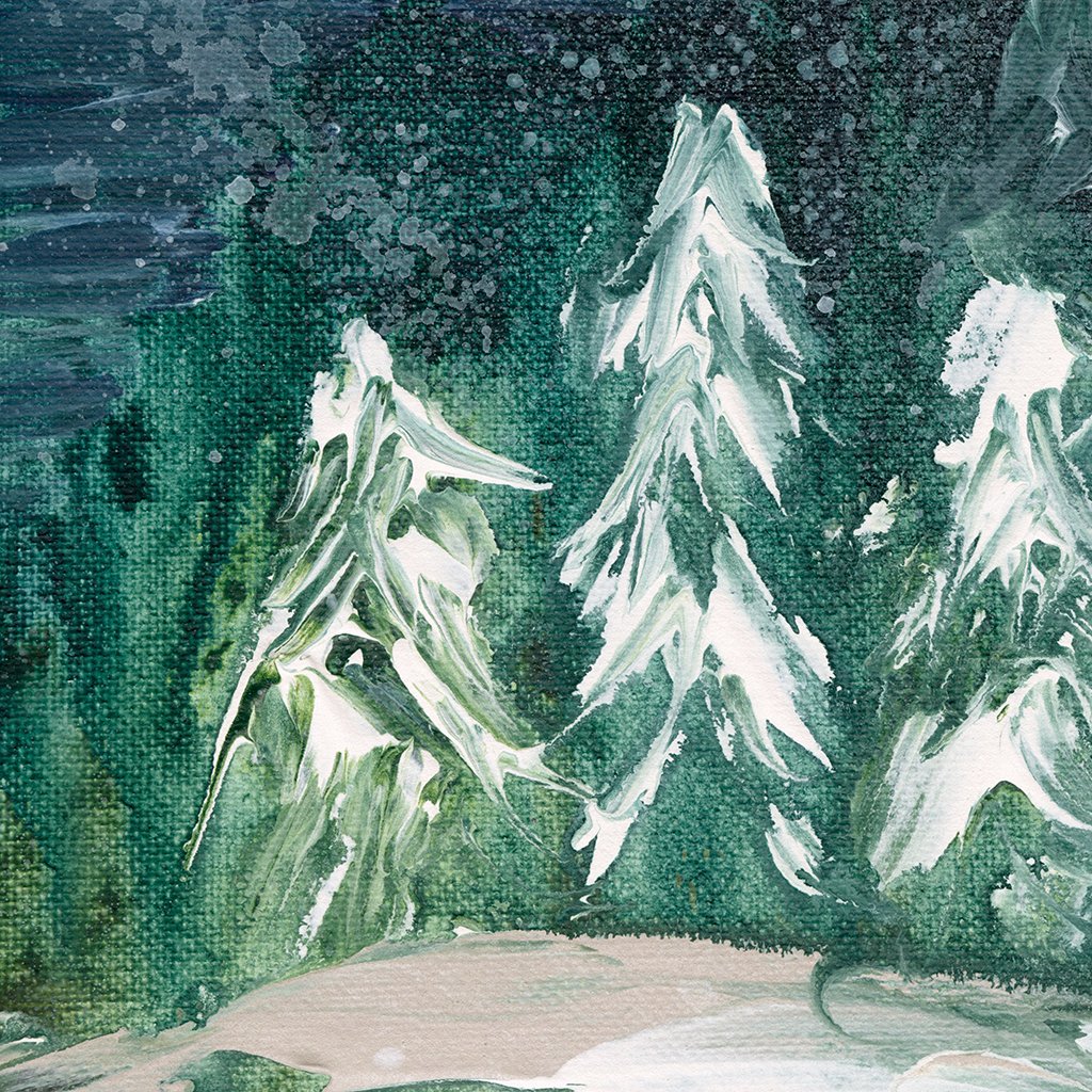 Reflection Trees Canvas Wall Art