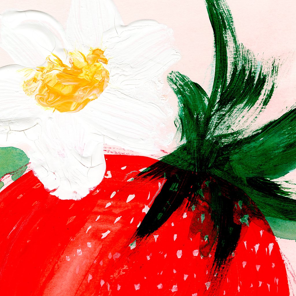 Strawberry On Blush | Art Print