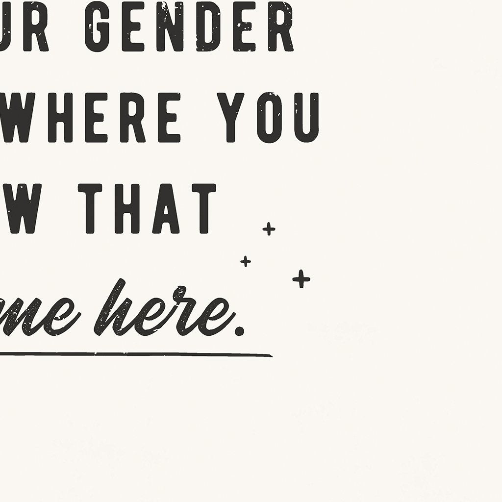 Welcome Here Manifesto in Type | Chambray | Canvas