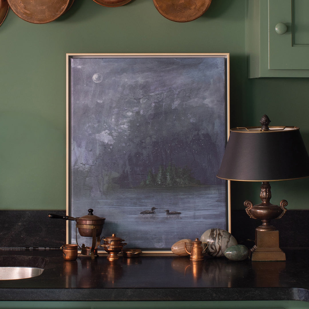 Moonlit Loons Canvas Wall Art