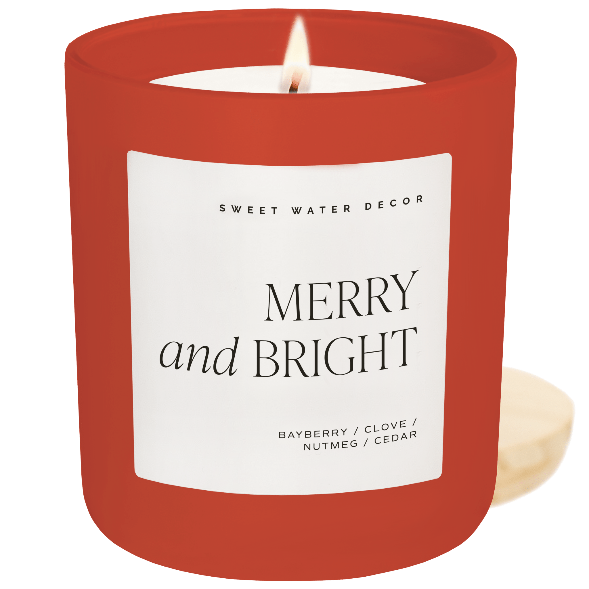 Merry and Bright Soy Candle (Red Matte Jar 15 oz)