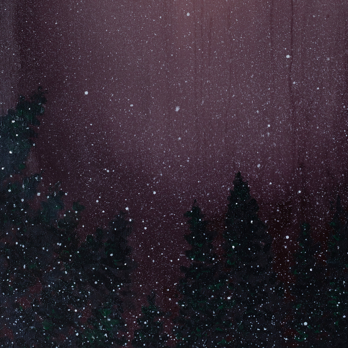 Midnight Snowfall Luxe Art Print