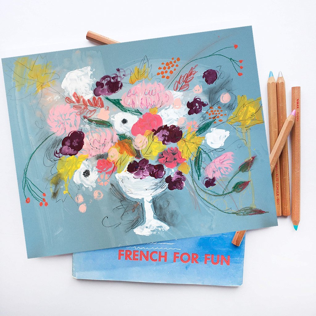 Milkglass Floral | Canvas