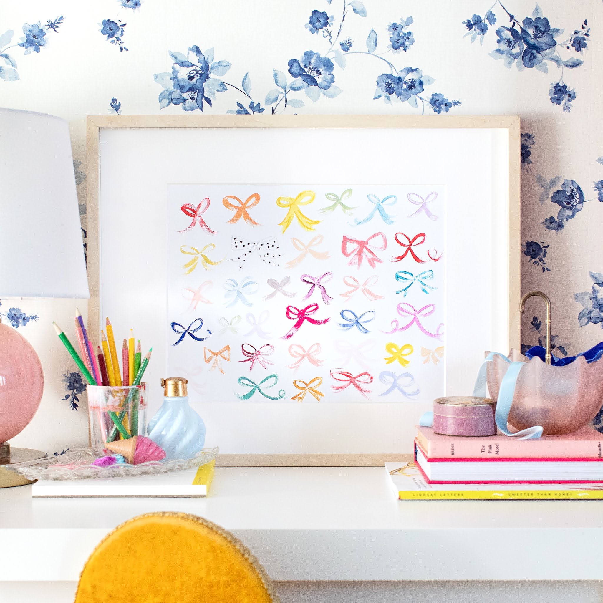 Rainbow Bows Luxe Art Print