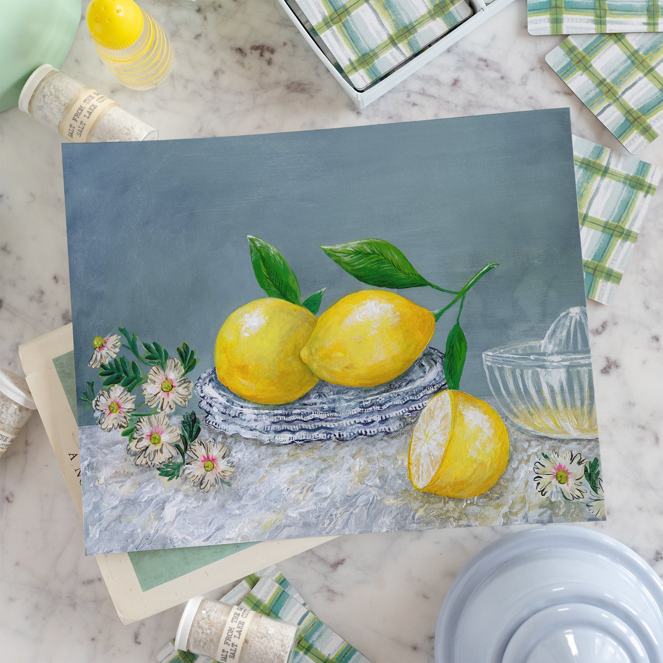 Lemons Still Life Canvas Wall Art