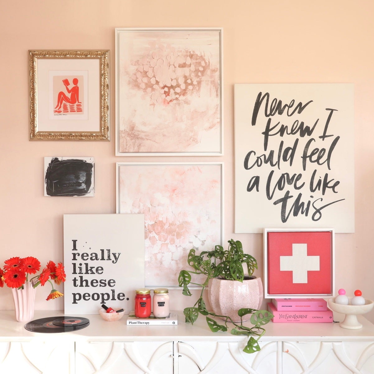 Blush Bungalow Canvas Wall Art