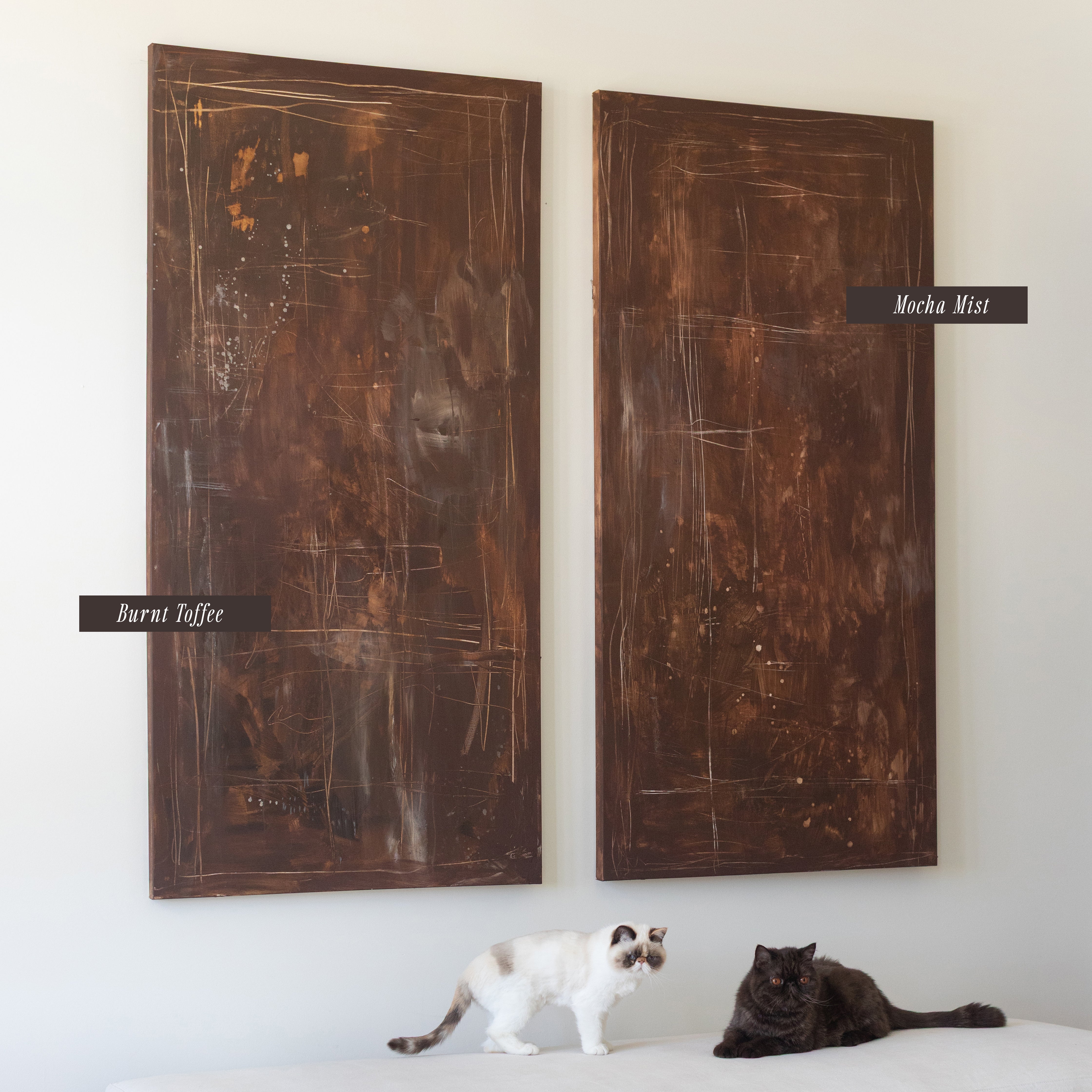 Mocha Mist Canvas Wall Art . Sofa Size (Vertical)