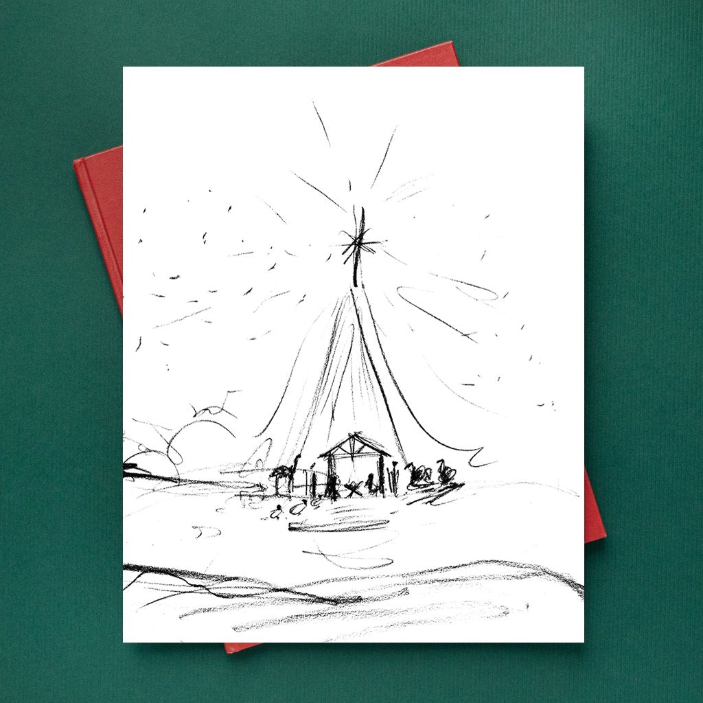 Nativity Sketch Luxe Art Print