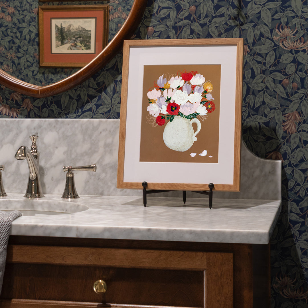 Poppies & Peonies Luxe Art Print