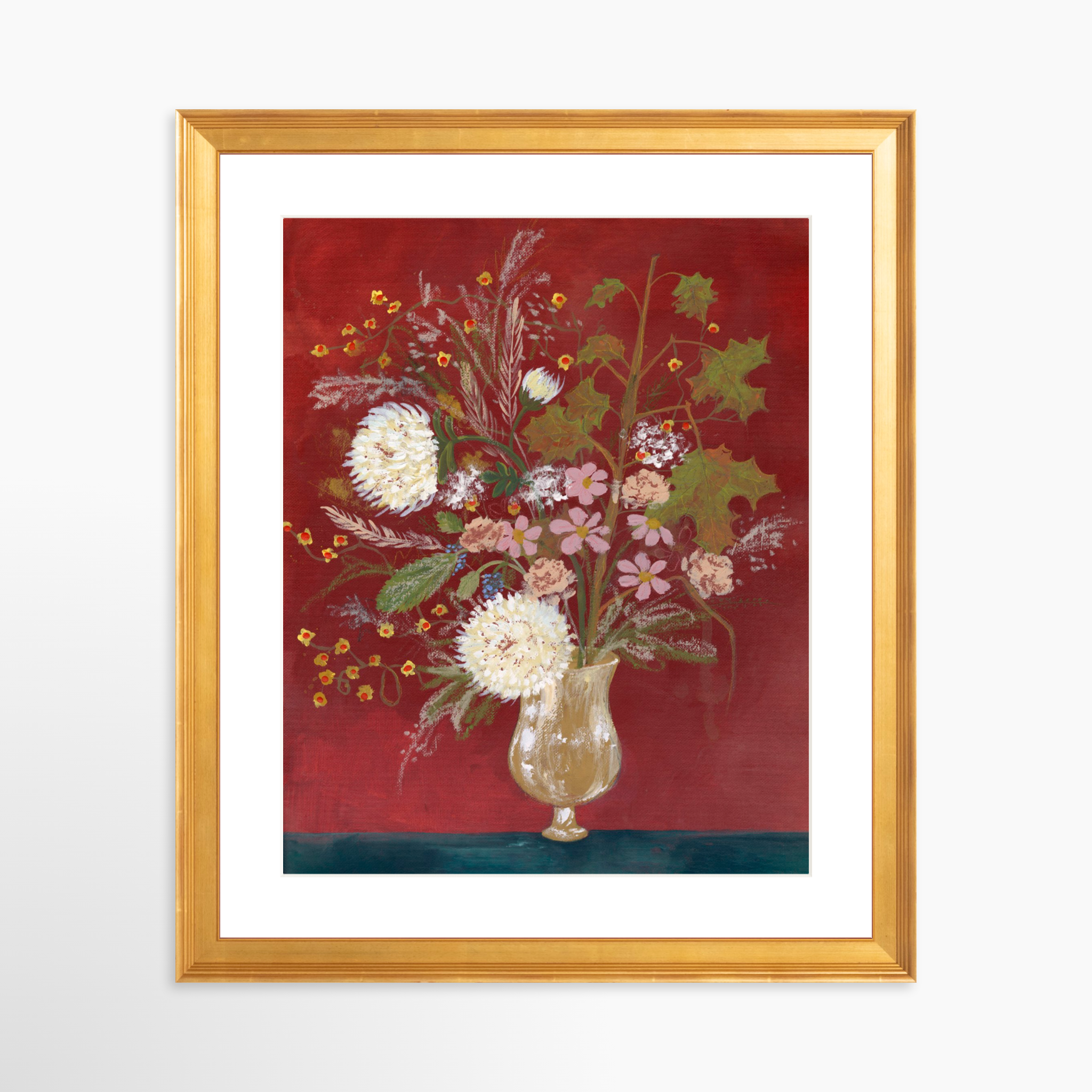 24x30 / Certificate Gold Frame + White Mat