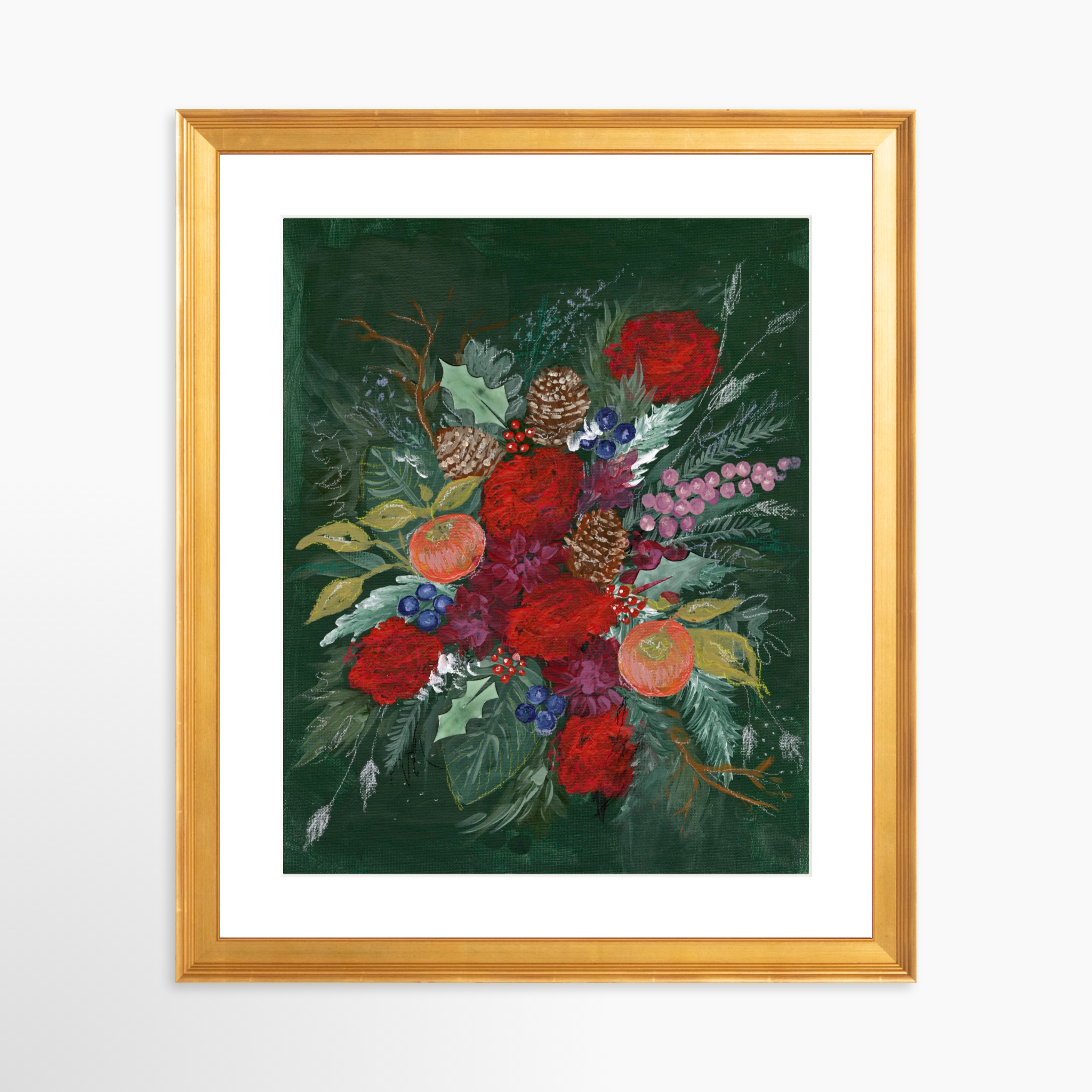 24x30 / Certificate Gold Frame + White Mat