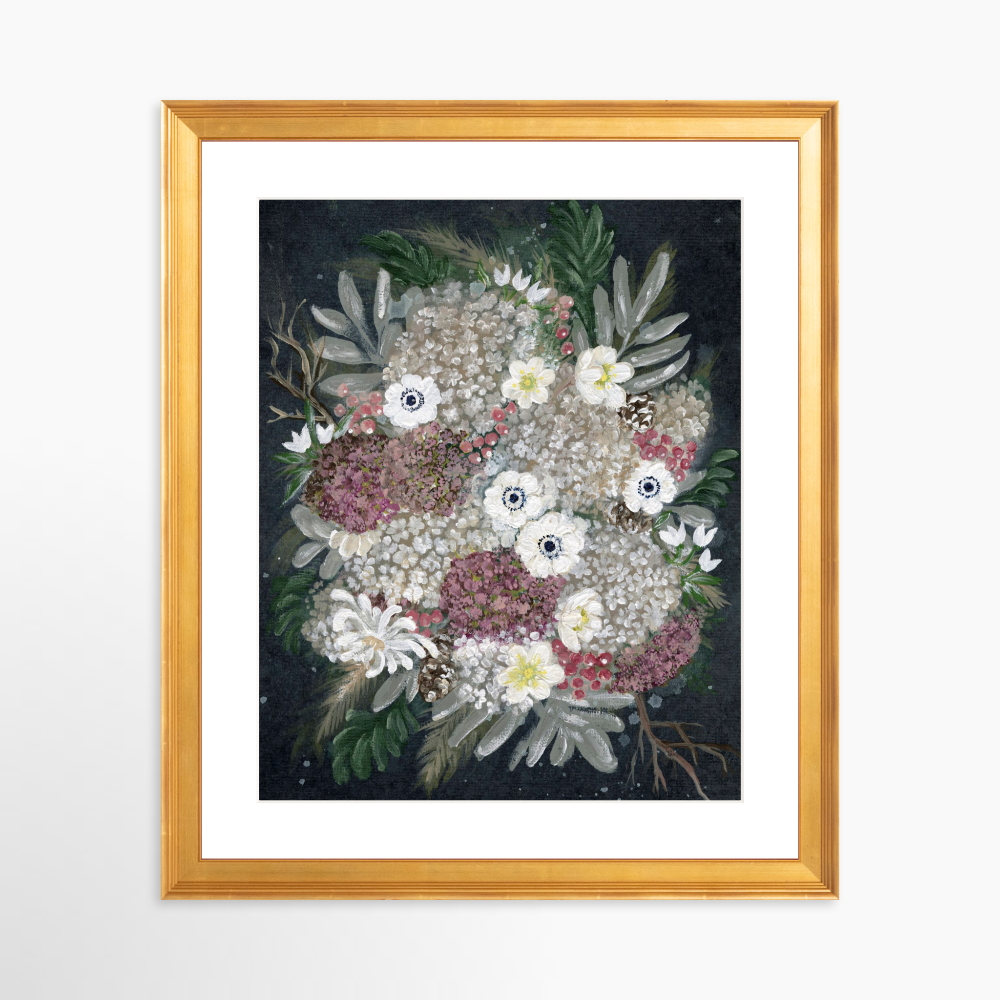 24x30 / Certificate Gold Frame + White Mat