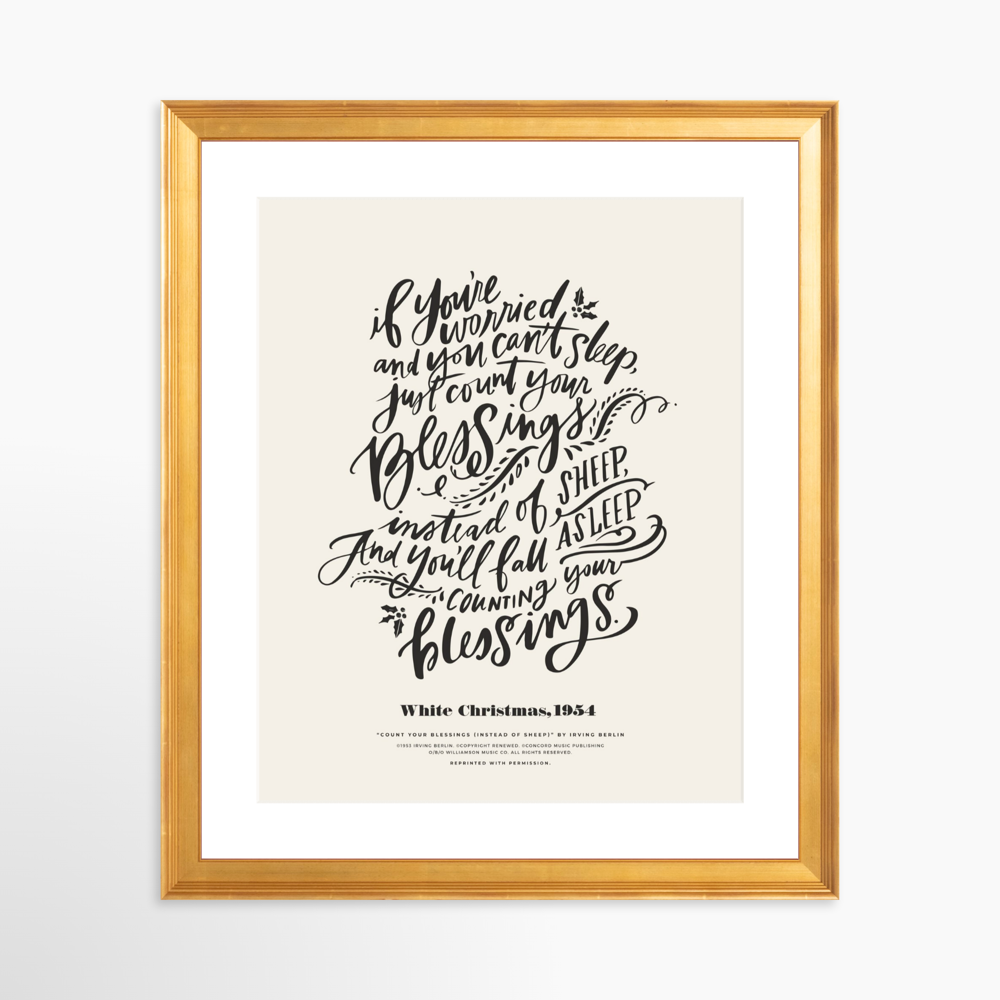 24x30 / Certificate Gold Frame + White Mat