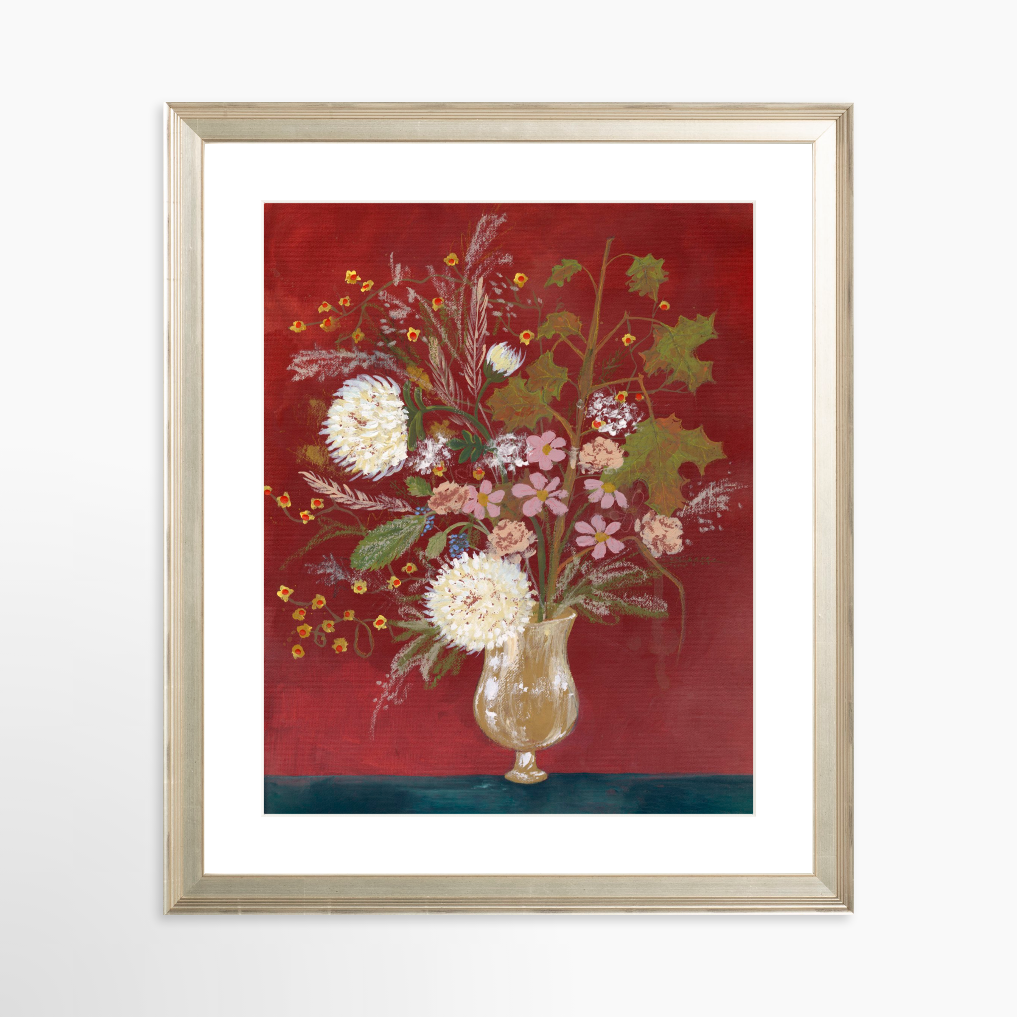 24x30 / Certificate Silver Frame + White Mat