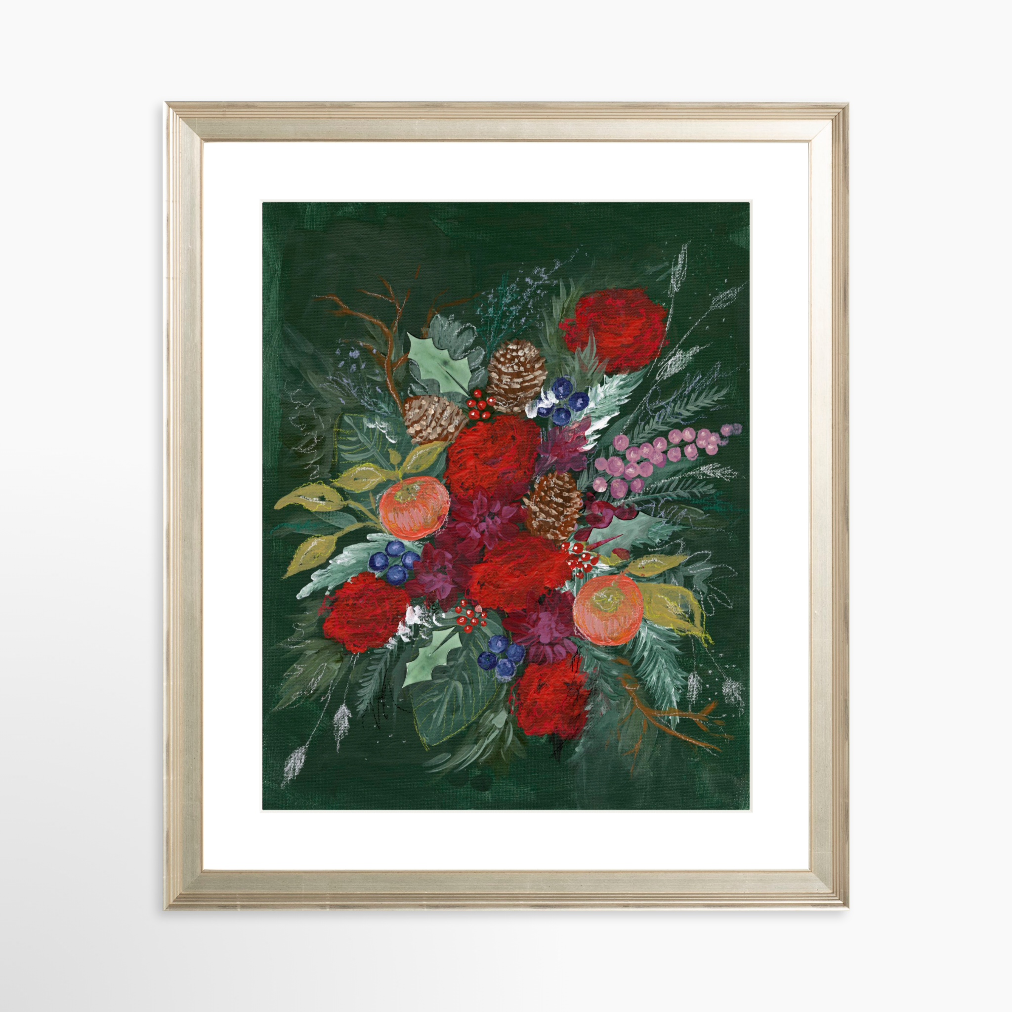24x30 / Certificate Silver Frame + White Mat