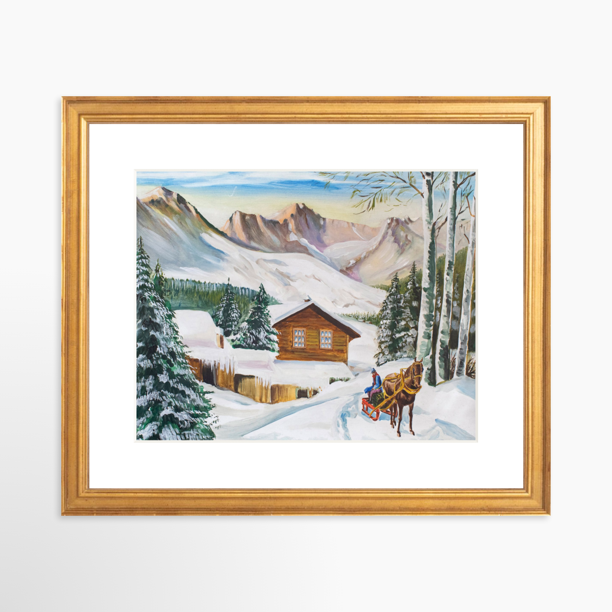 10x8 / Certificate Gold Frame + White Mat