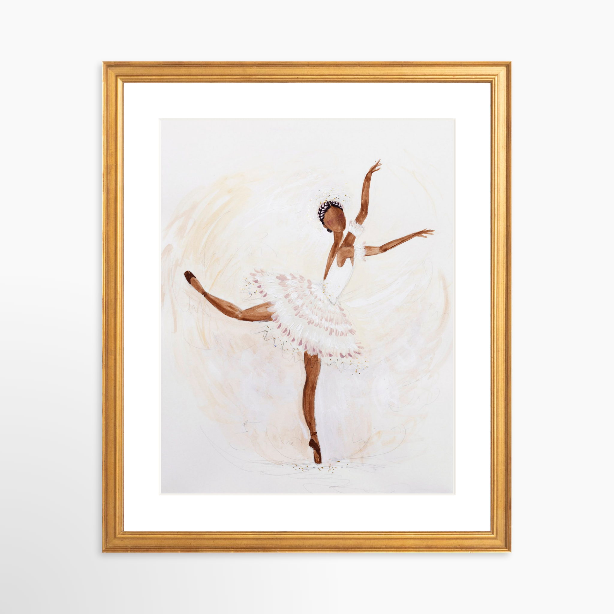 11x14 / Certificate Gold Frame + White Mat