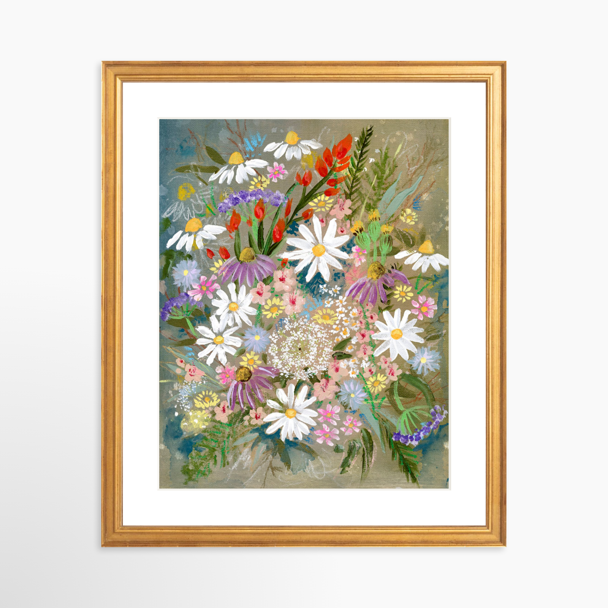 11x14 / Certificate Gold Frame + White Mat