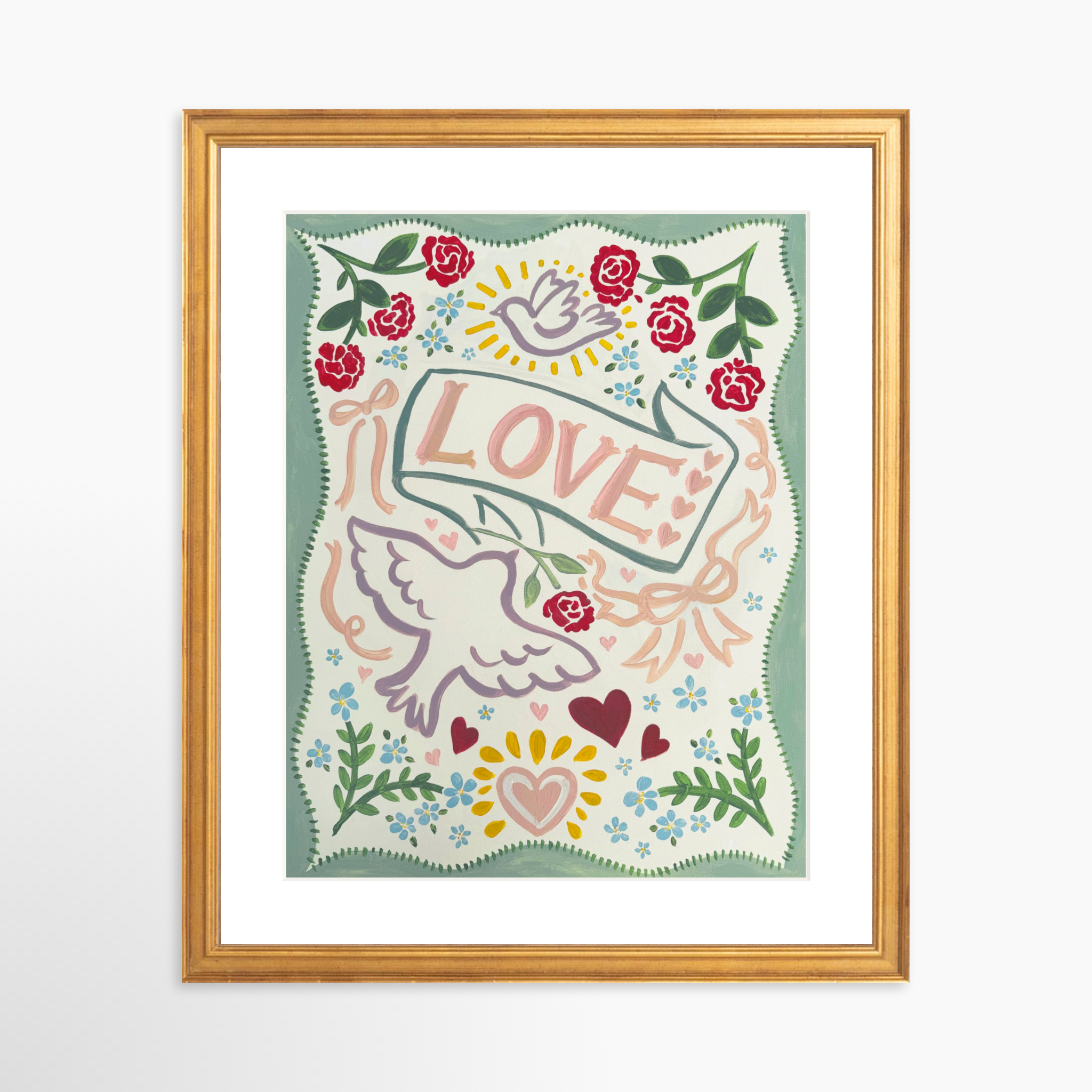 11x14 / Certificate Gold Frame + White Mat