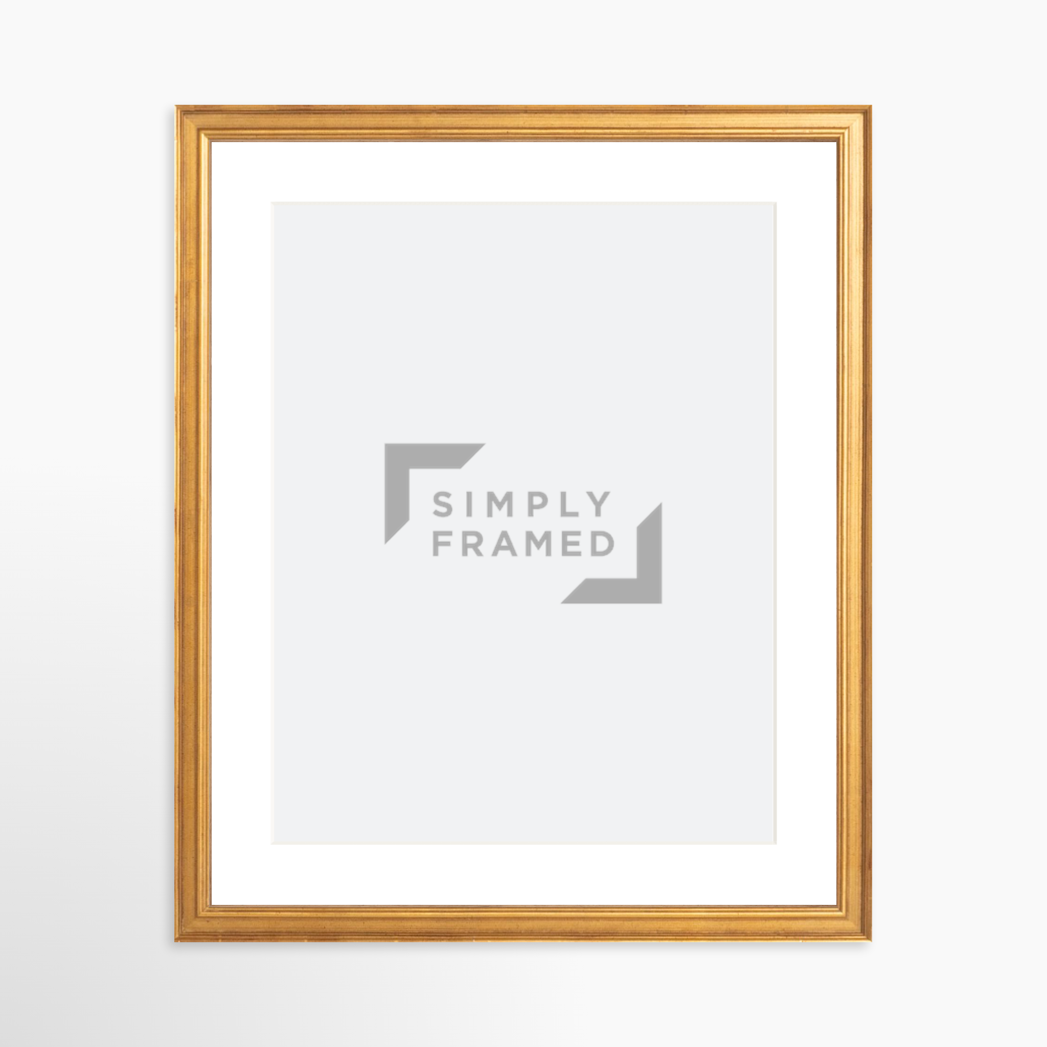 11x14 / Certificate Gold Frame + White Mat