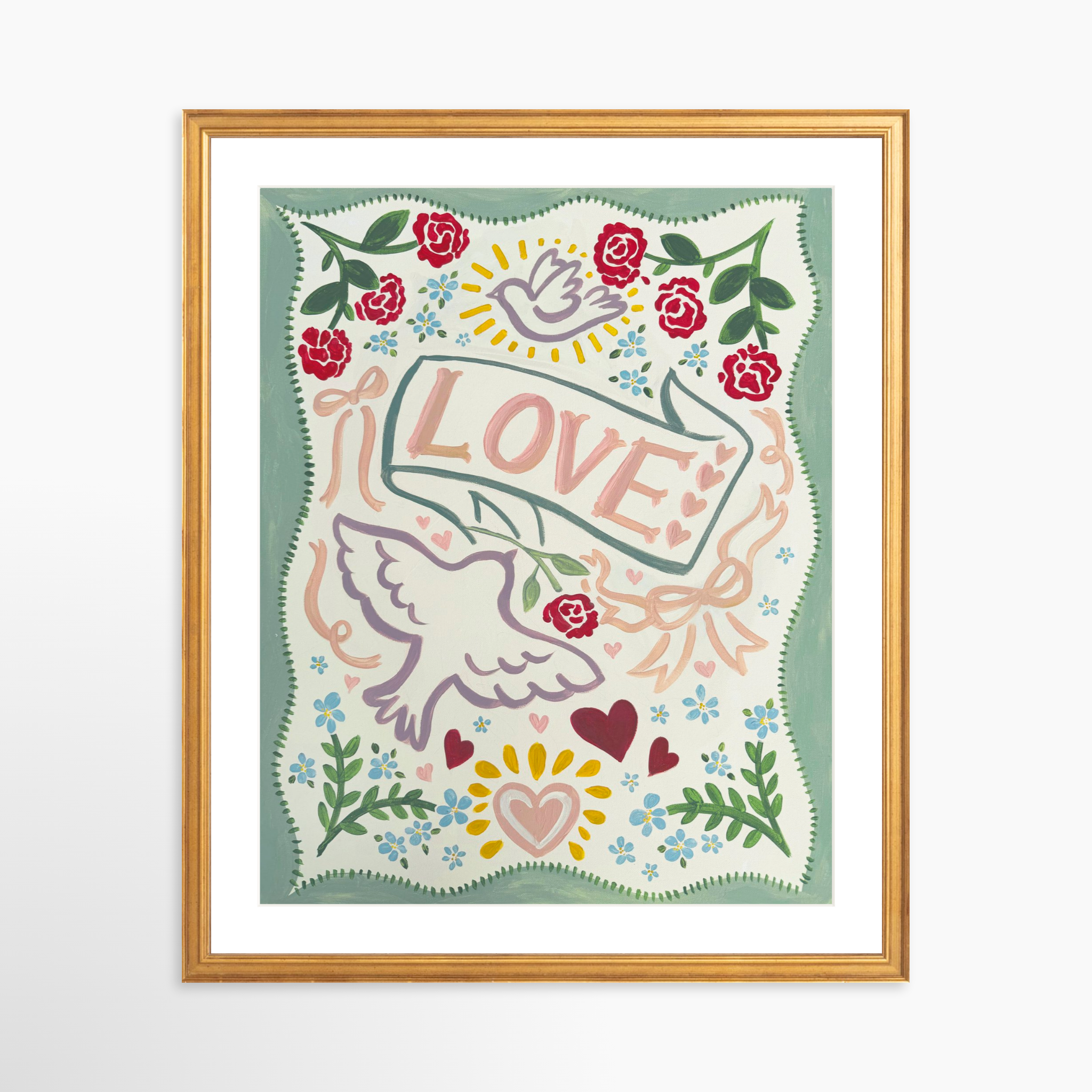 16x20 / Certificate Gold Frame + White Mat