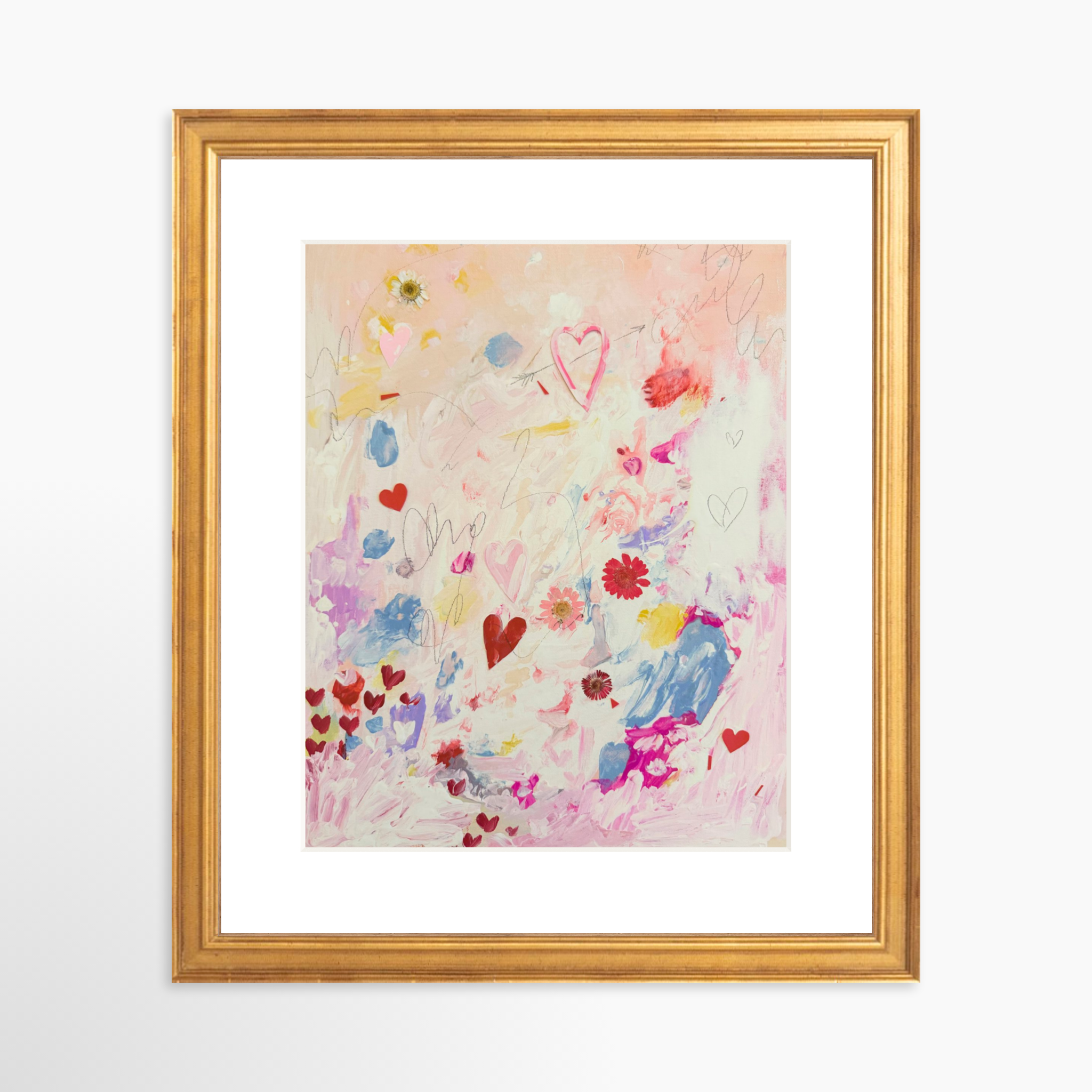 8x10 / Certificate Gold Frame + White Mat