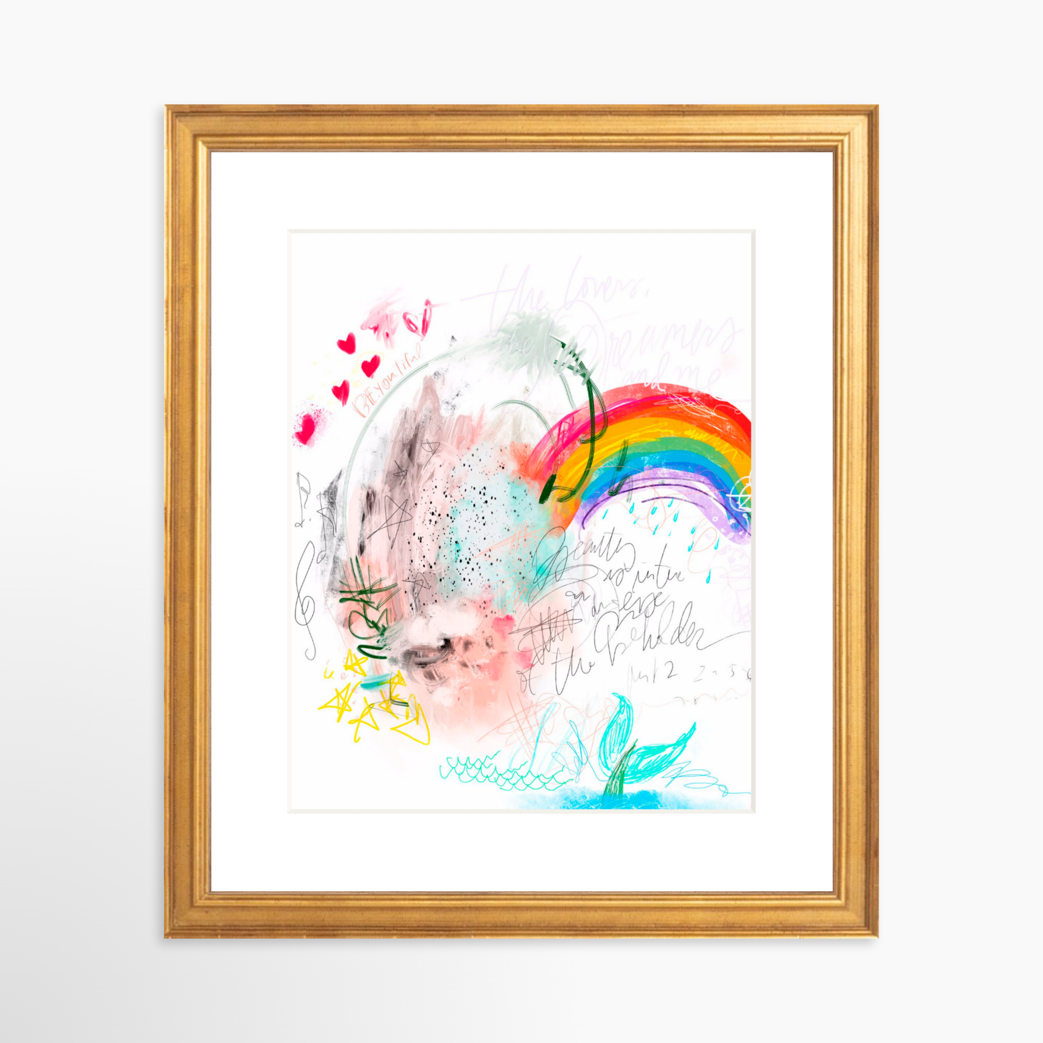 8x10 / Certificate Gold Frame + White Mat