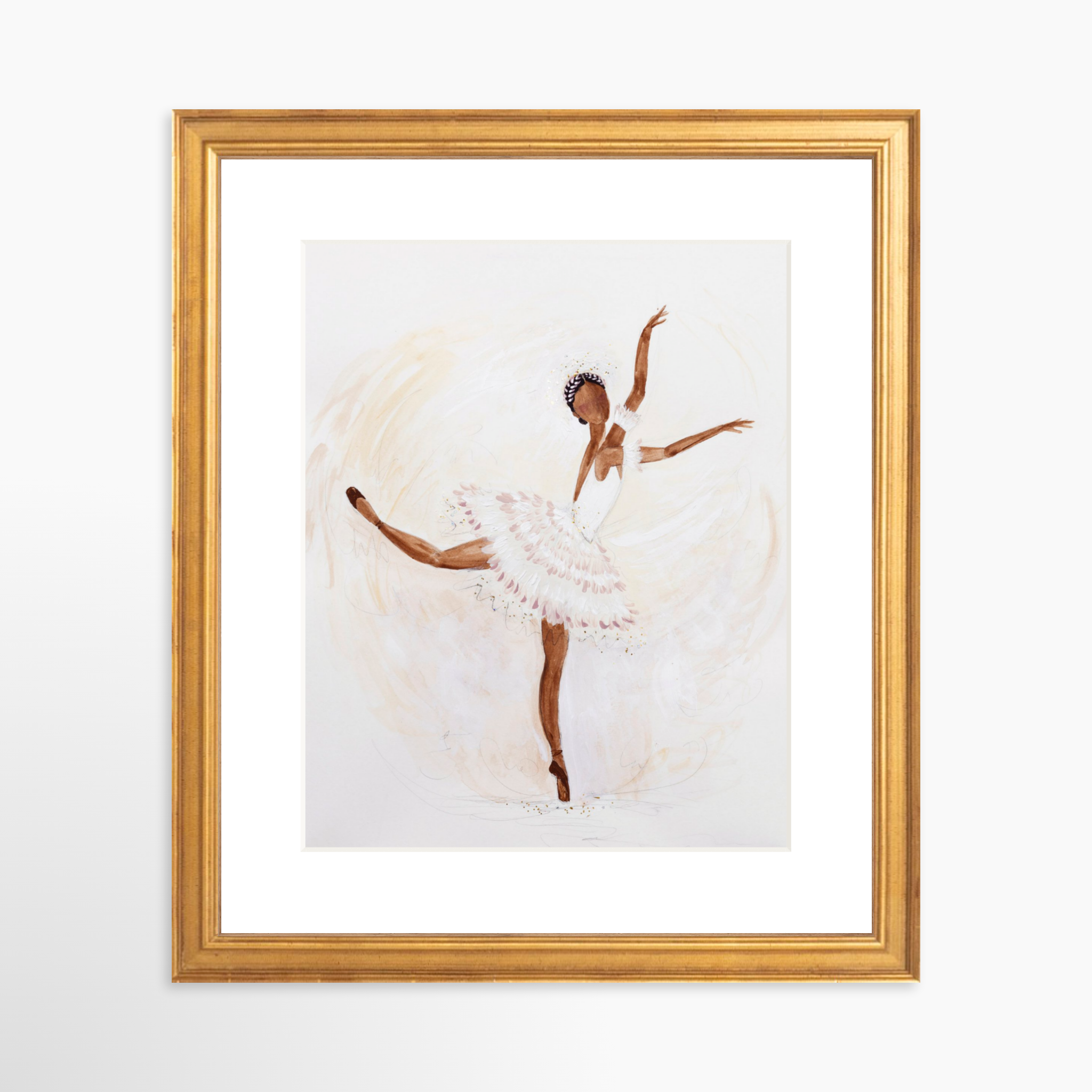 8x10 / Certificate Gold Frame + White Mat