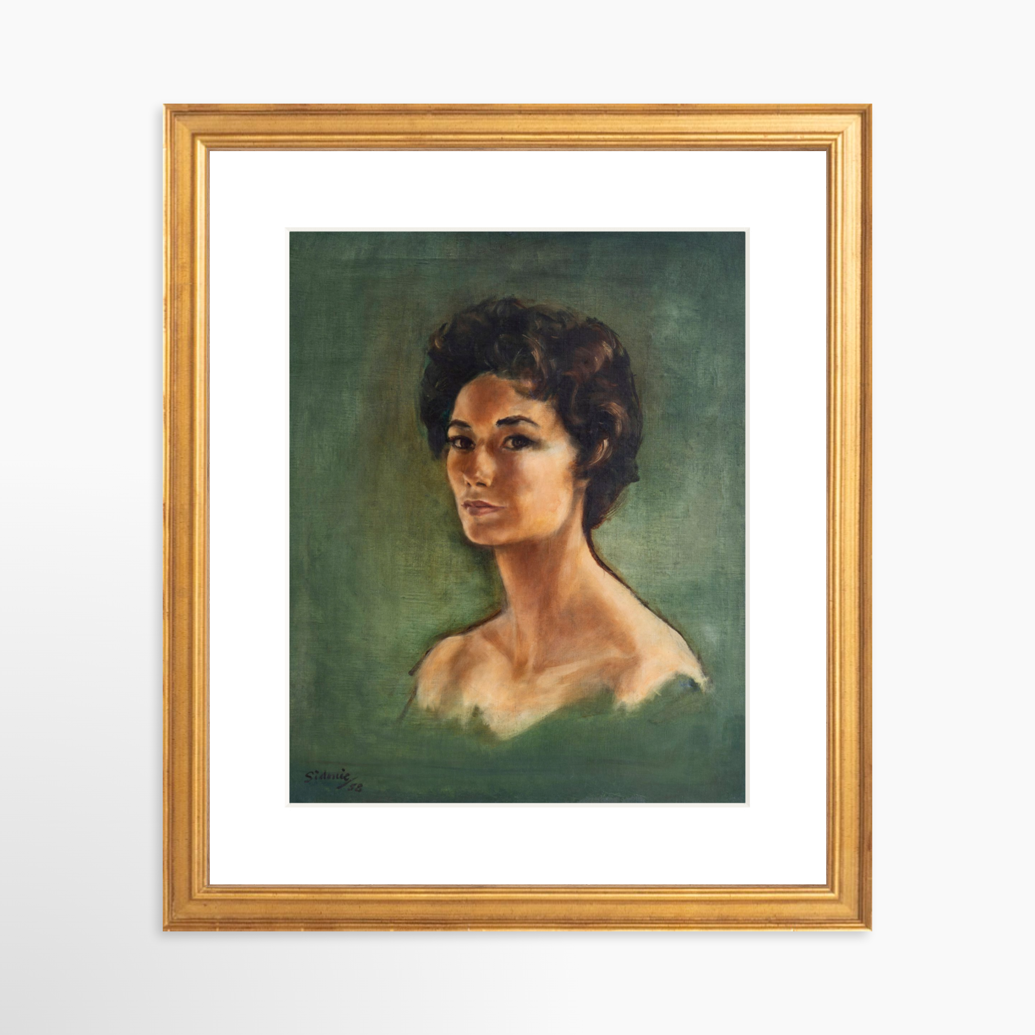 8x10 / Certificate Gold Frame + White Mat