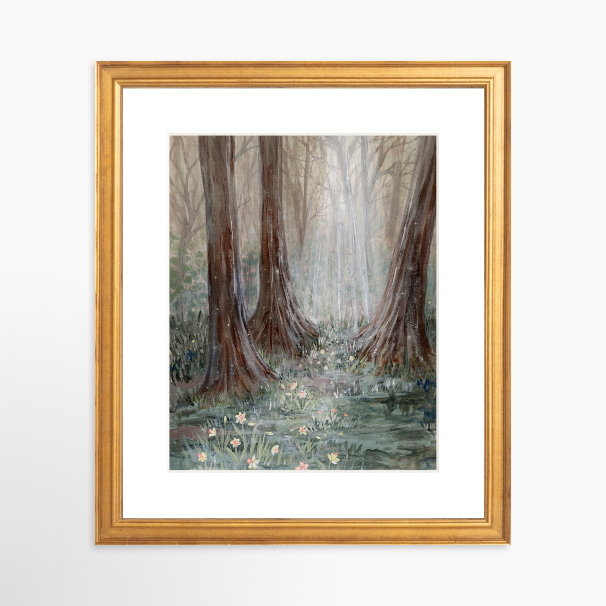 8x10 / Certificate Gold Frame + White Mat