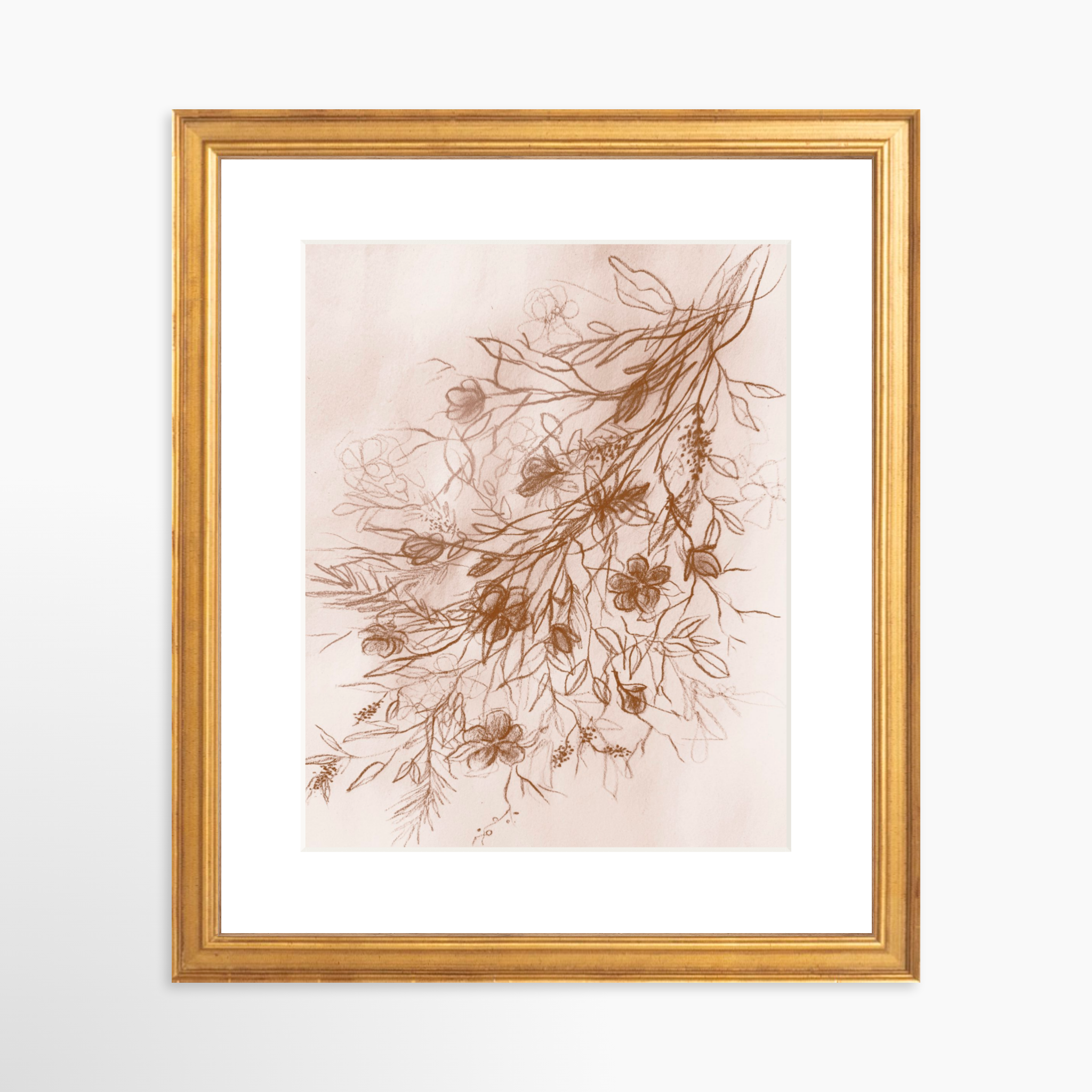 8x10 / Certificate Gold Frame + White Mat