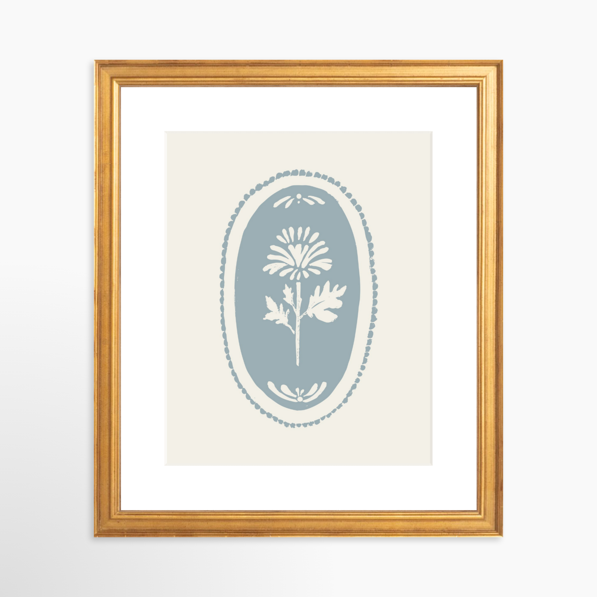 8x10 / Certificate Gold Frame + White Mat