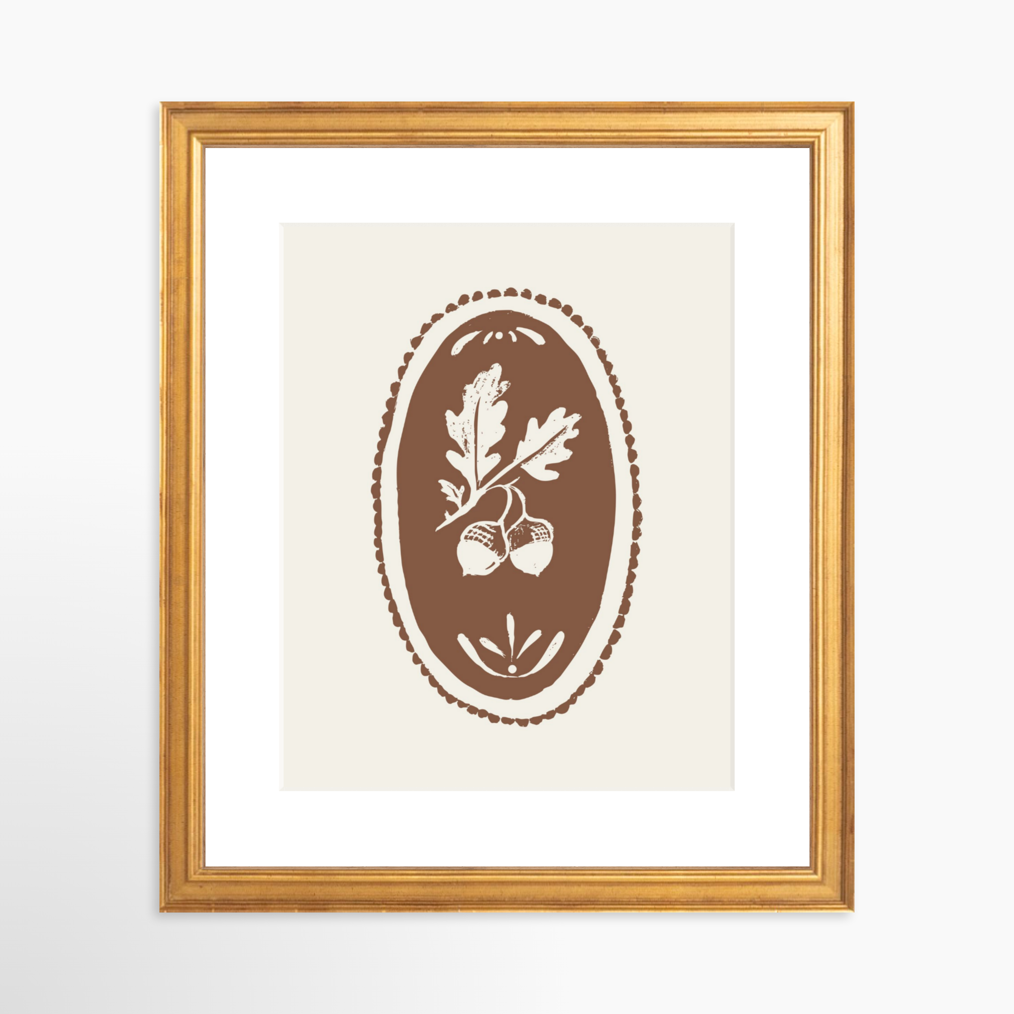 8x10 / Certificate Gold Frame + White Mat