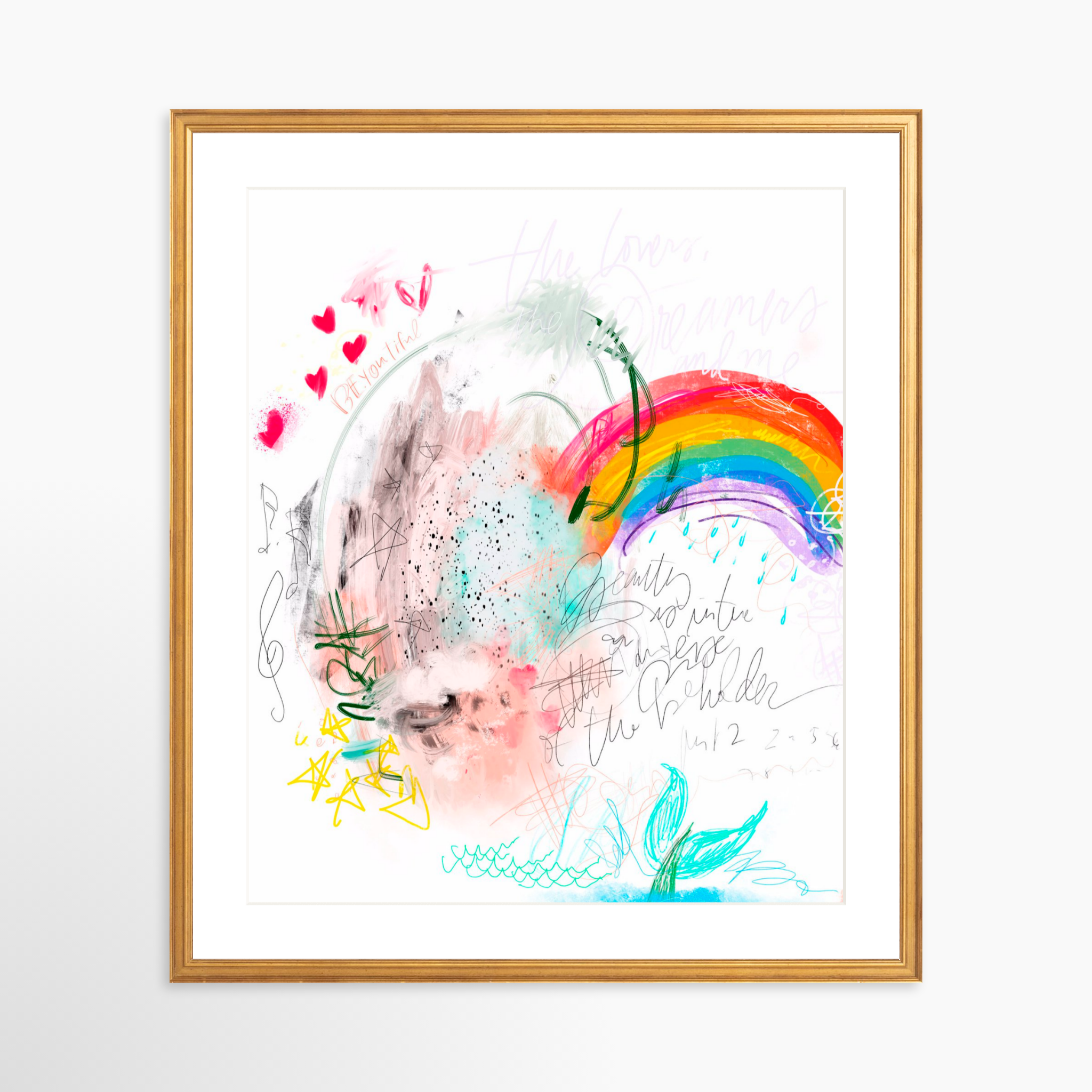 20x25 / Certificate Gold Frame + White Mat