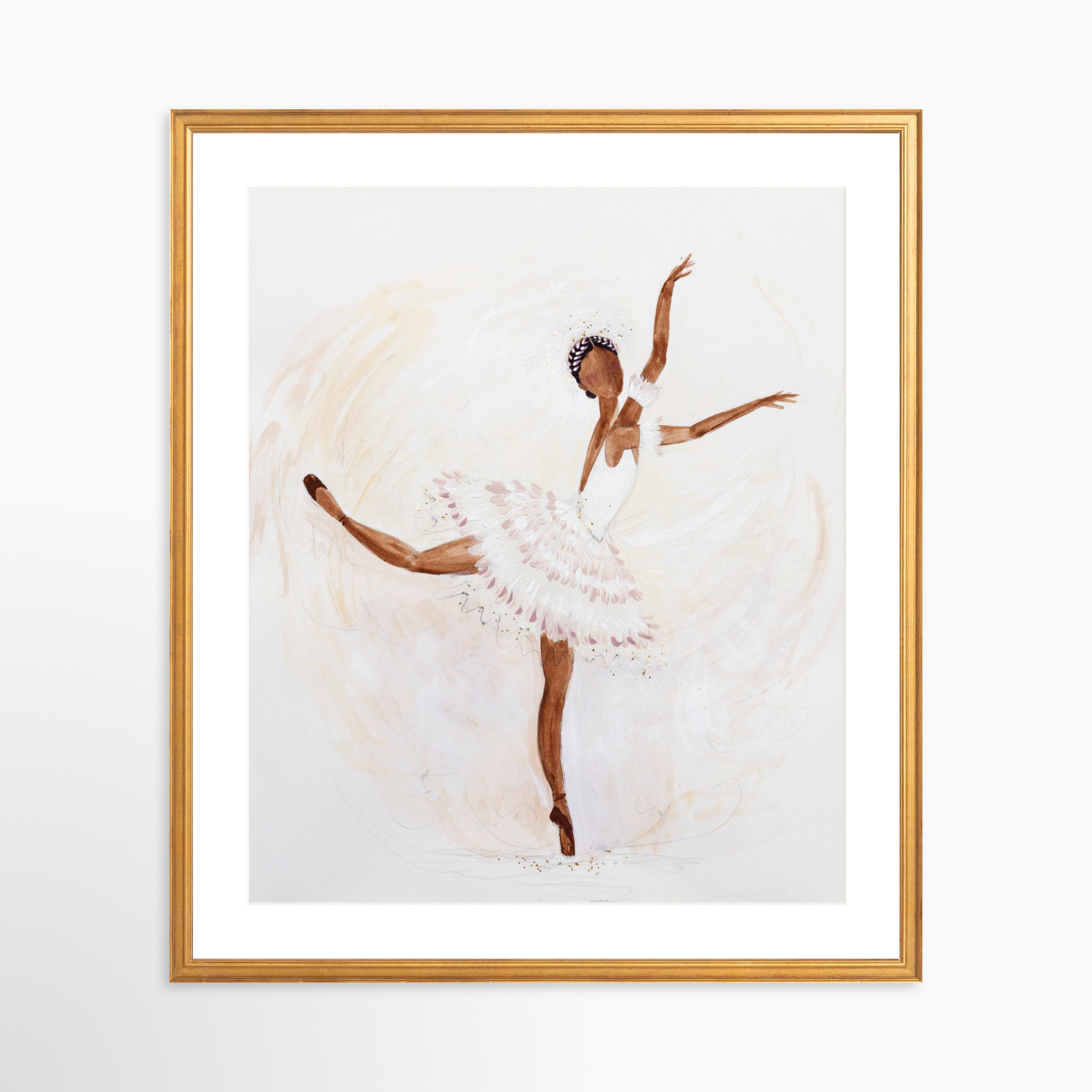 20x25 / Certificate Gold Frame + White Mat