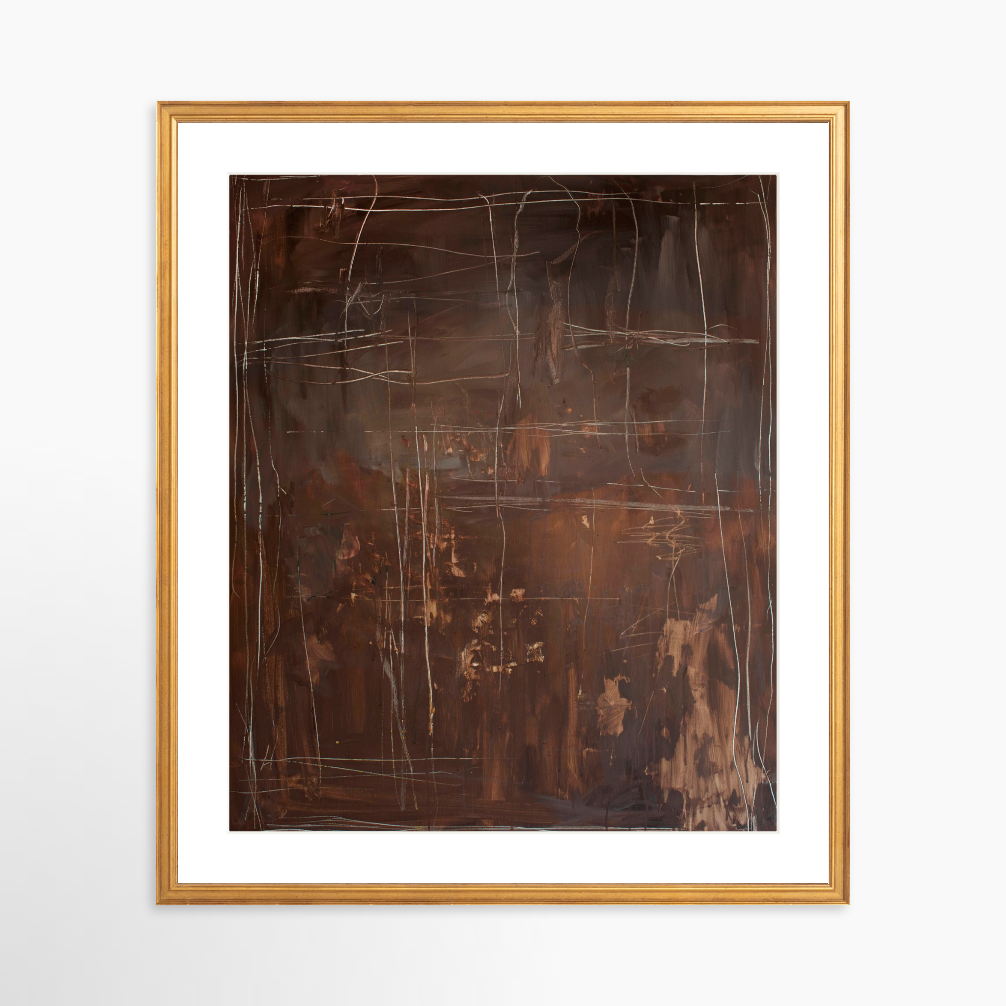 20x25 / Certificate Gold Frame + White Mat