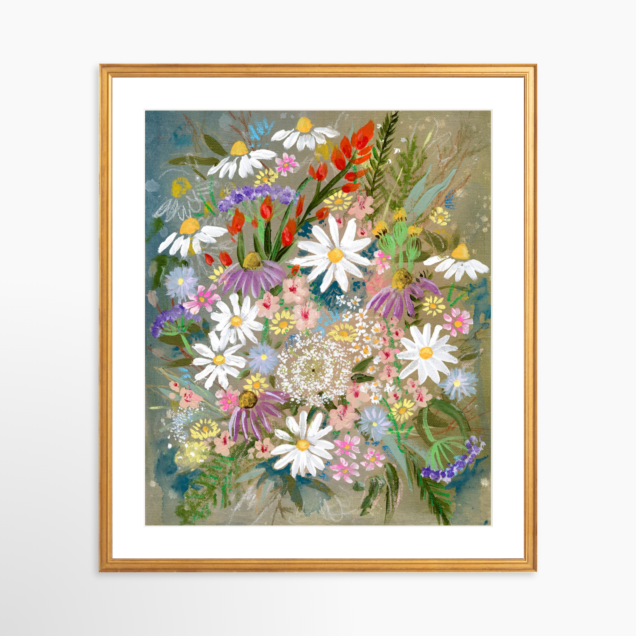 20x25 / Certificate Gold Frame + White Mat