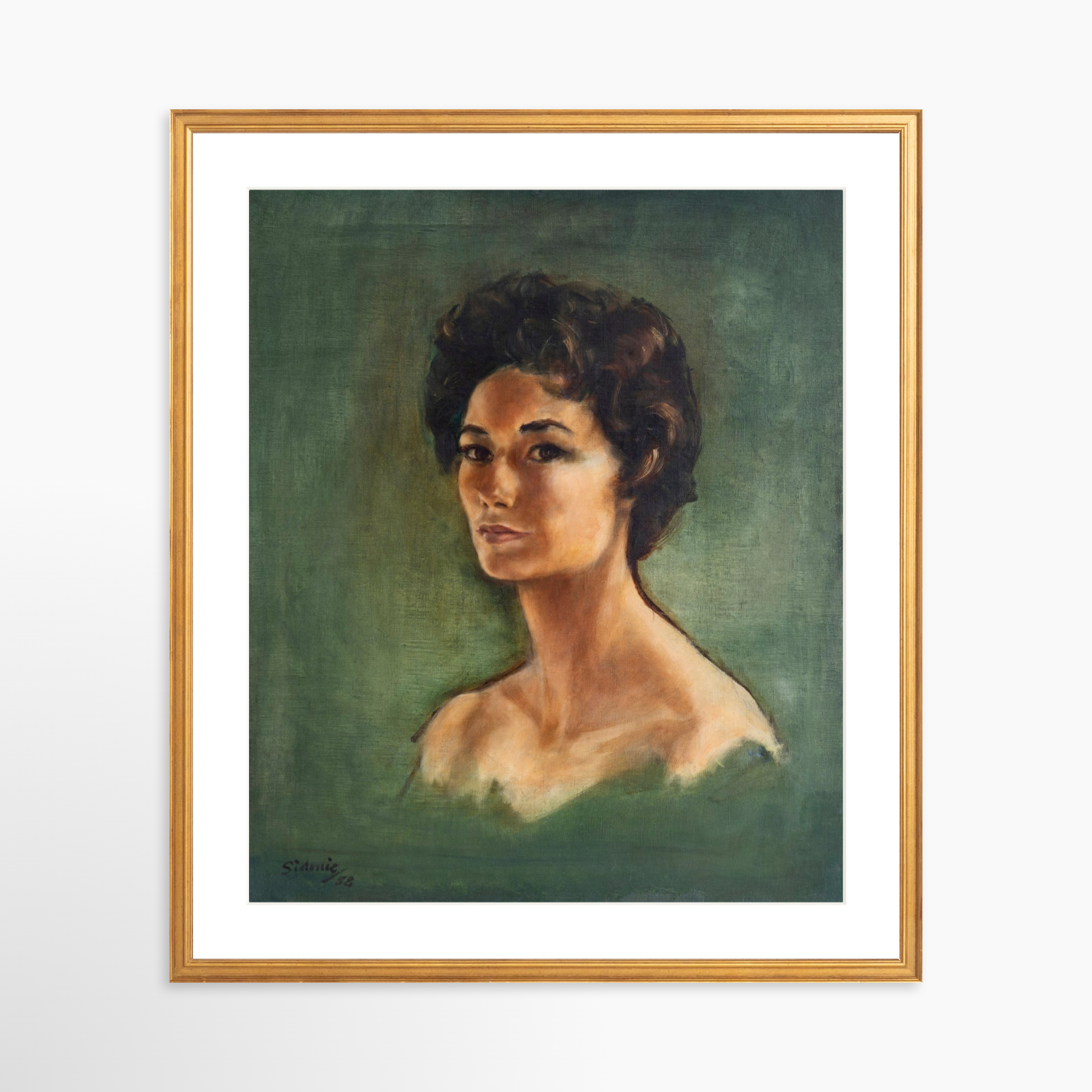 20x25 / Certificate Gold Frame + White Mat