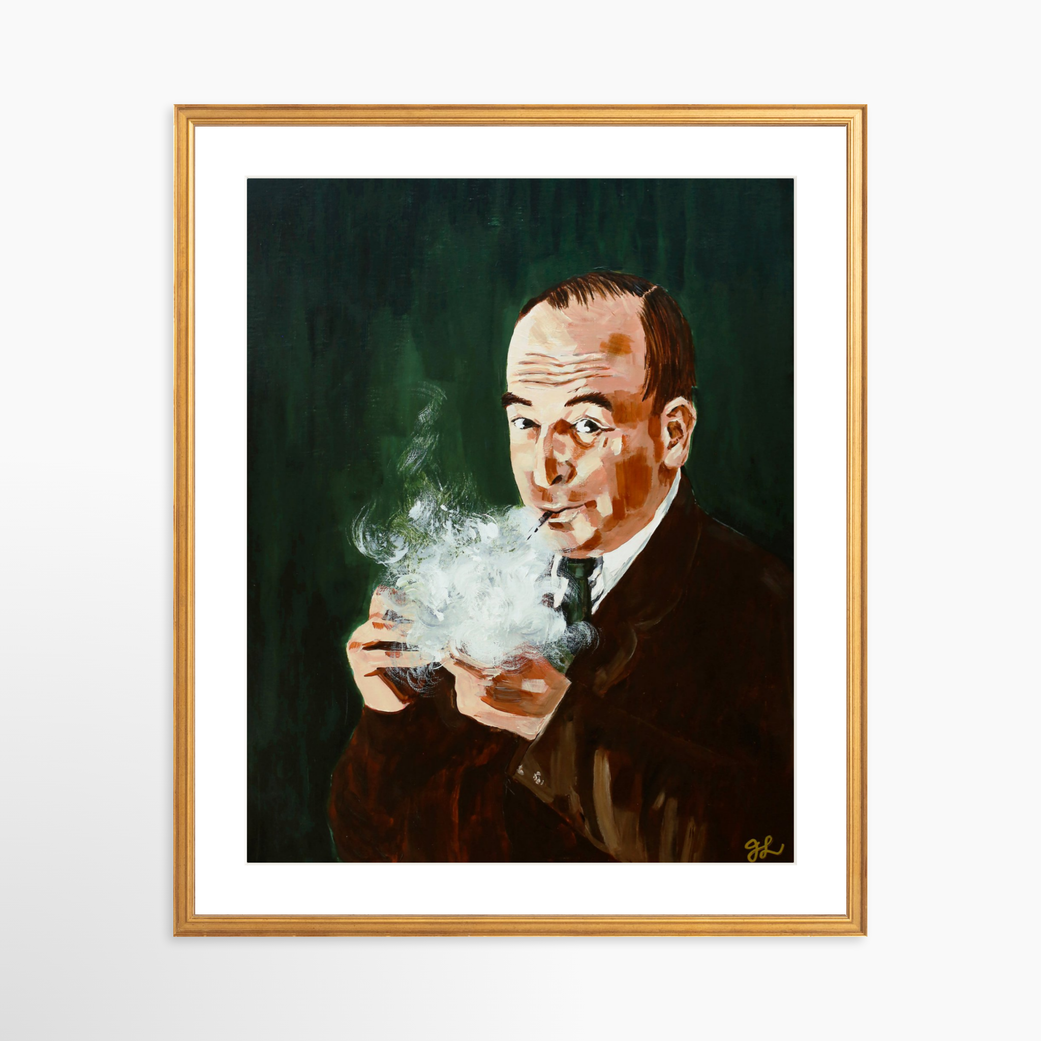 20x25 / Certificate Gold Frame + White Mat