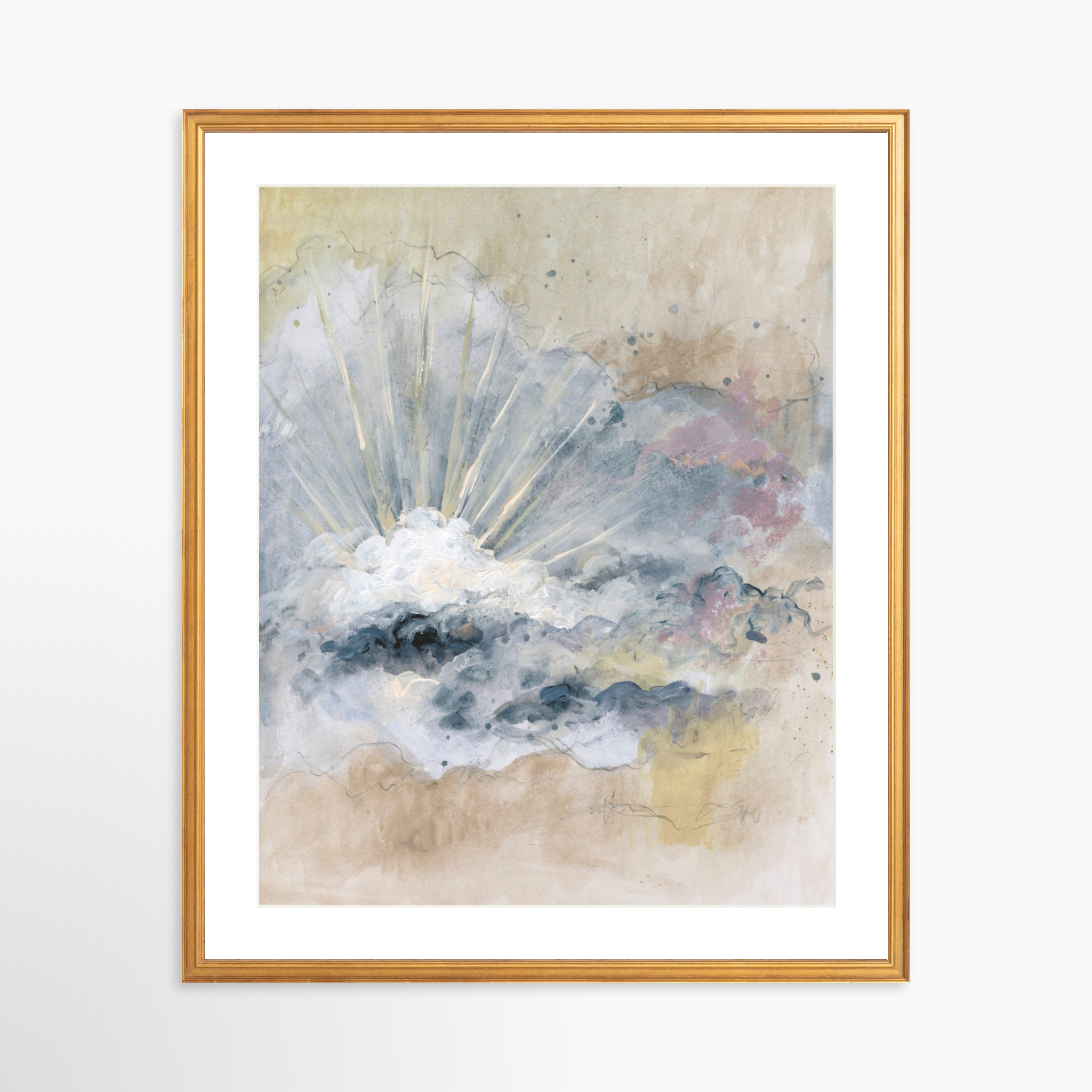 20x25 / Certificate Gold Frame + White Mat