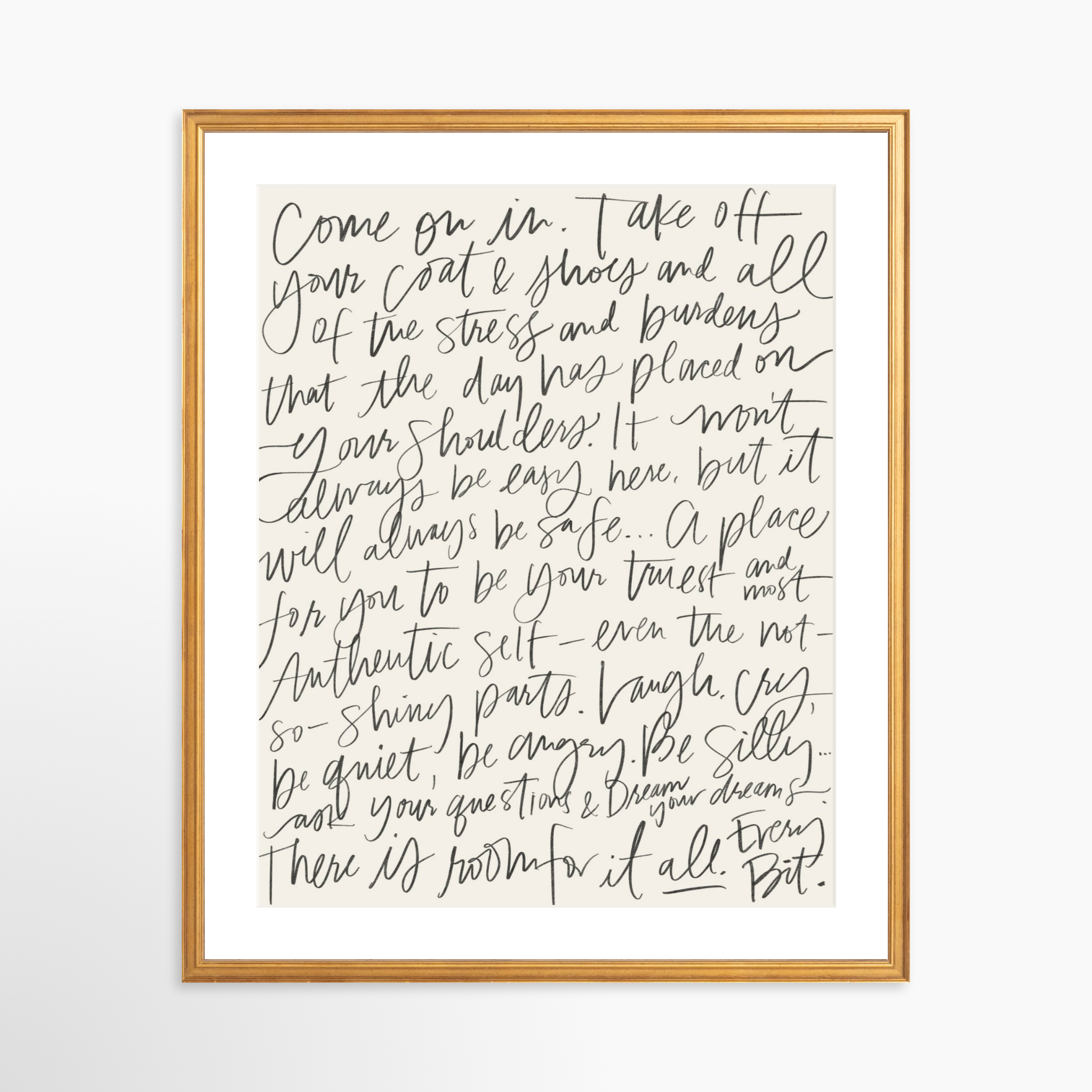 20x25 / Certificate Gold Frame + White Mat