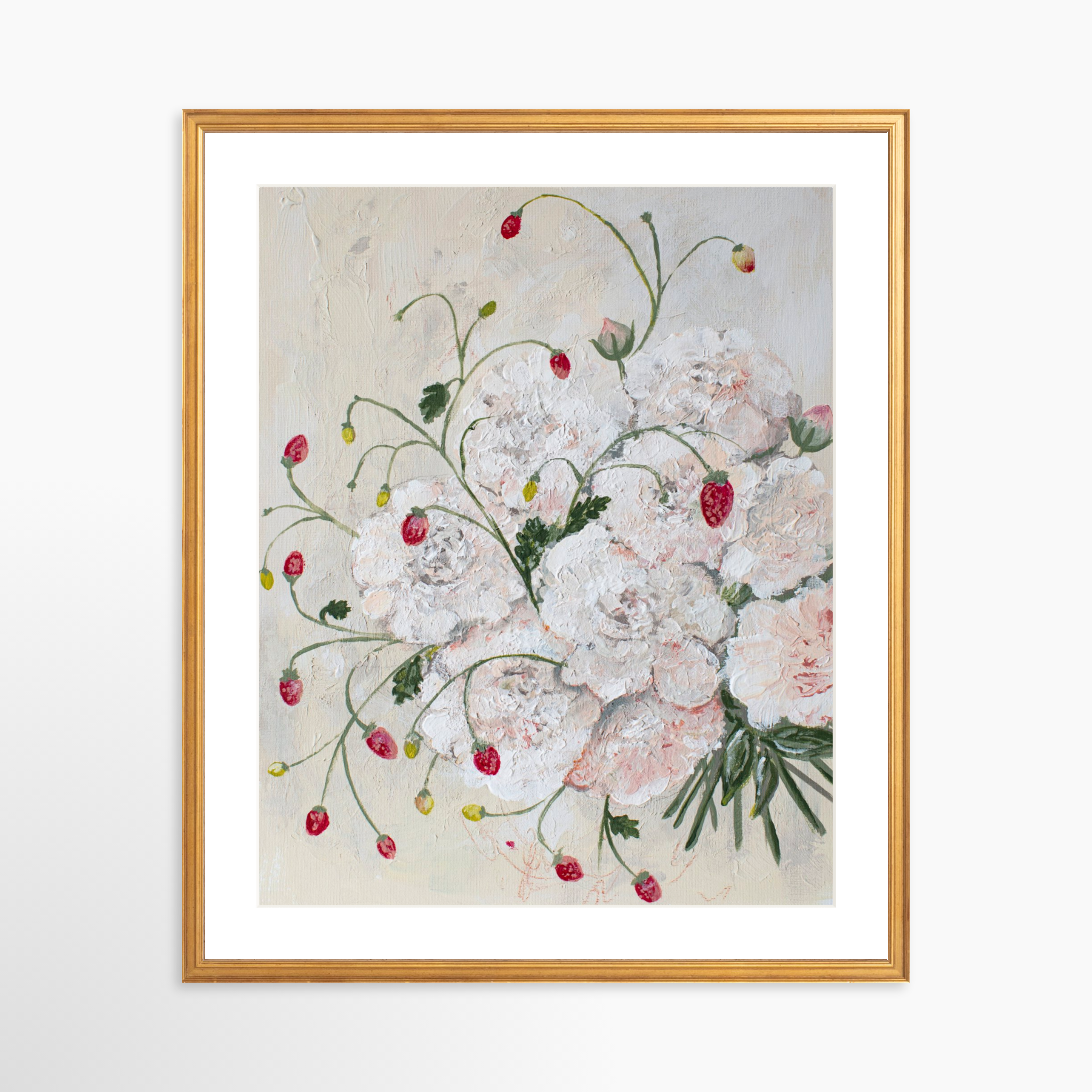 20x25 / Certificate Gold Frame + White Mat