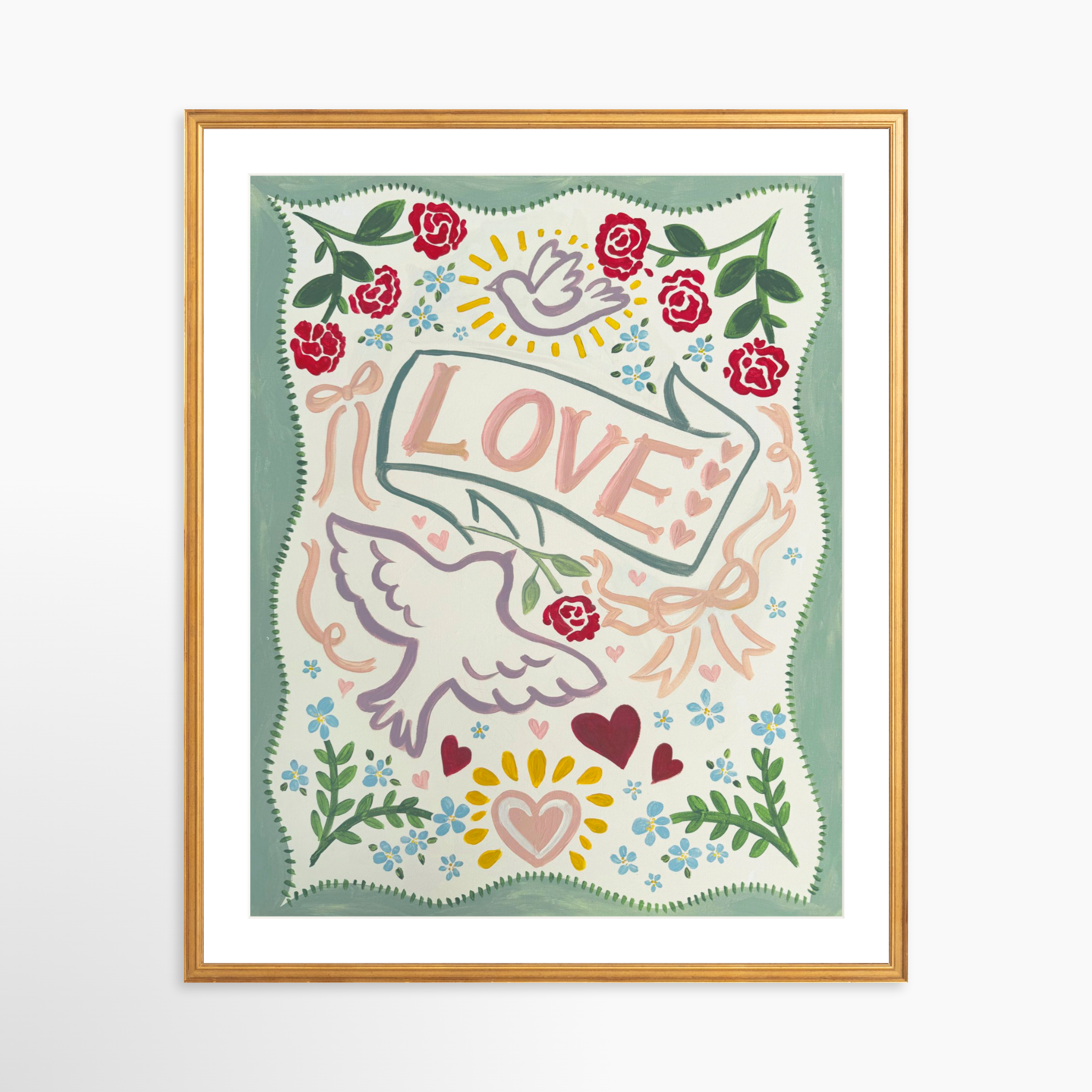 24x30 / Certificate Gold Frame + White Mat