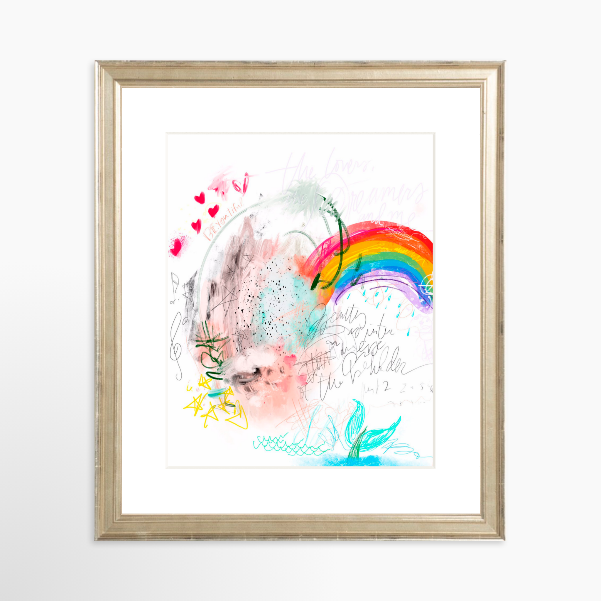 8x10 / Certificate Silver Frame + White Mat